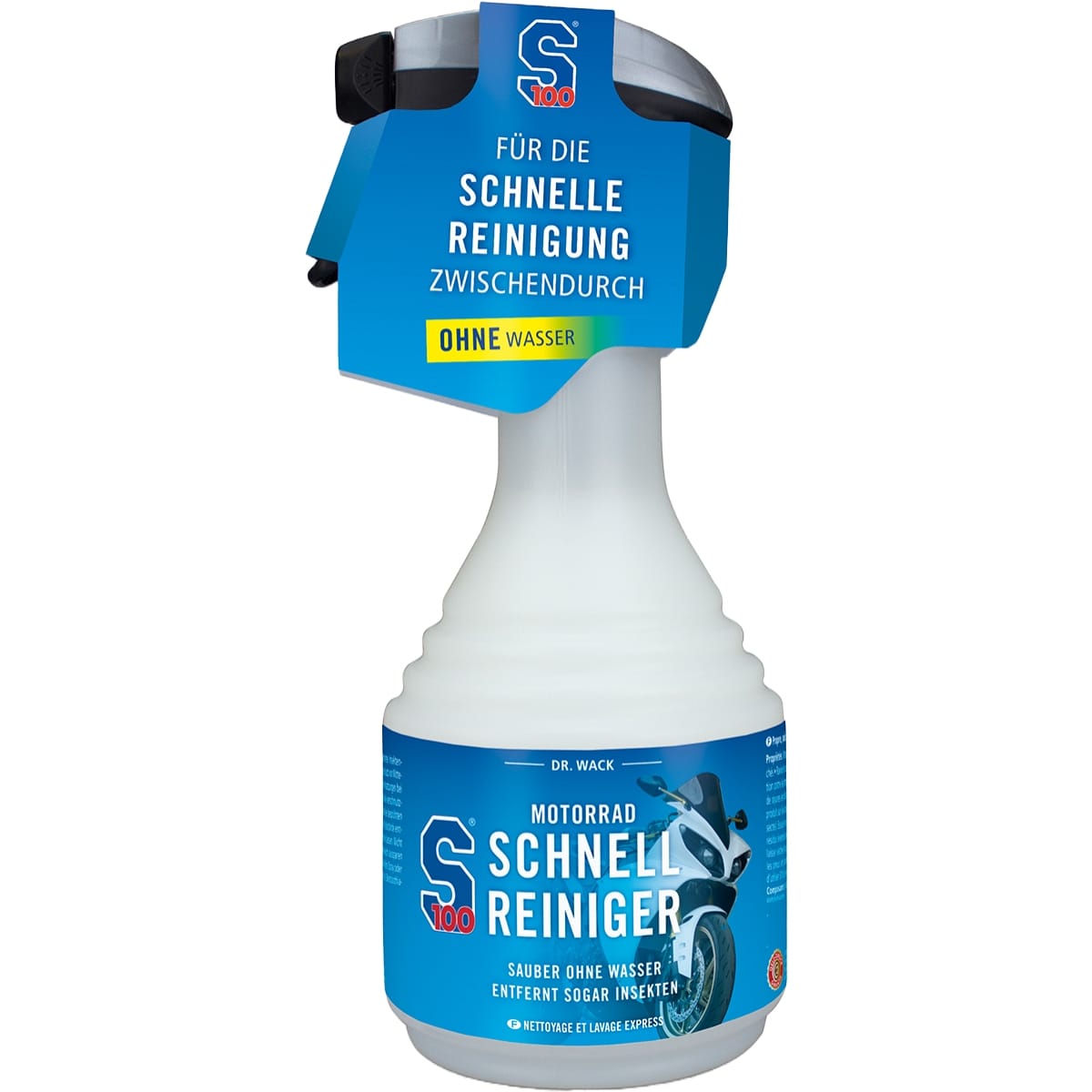 SPRAY S100 MOTO WASH SANS EAU 500ML