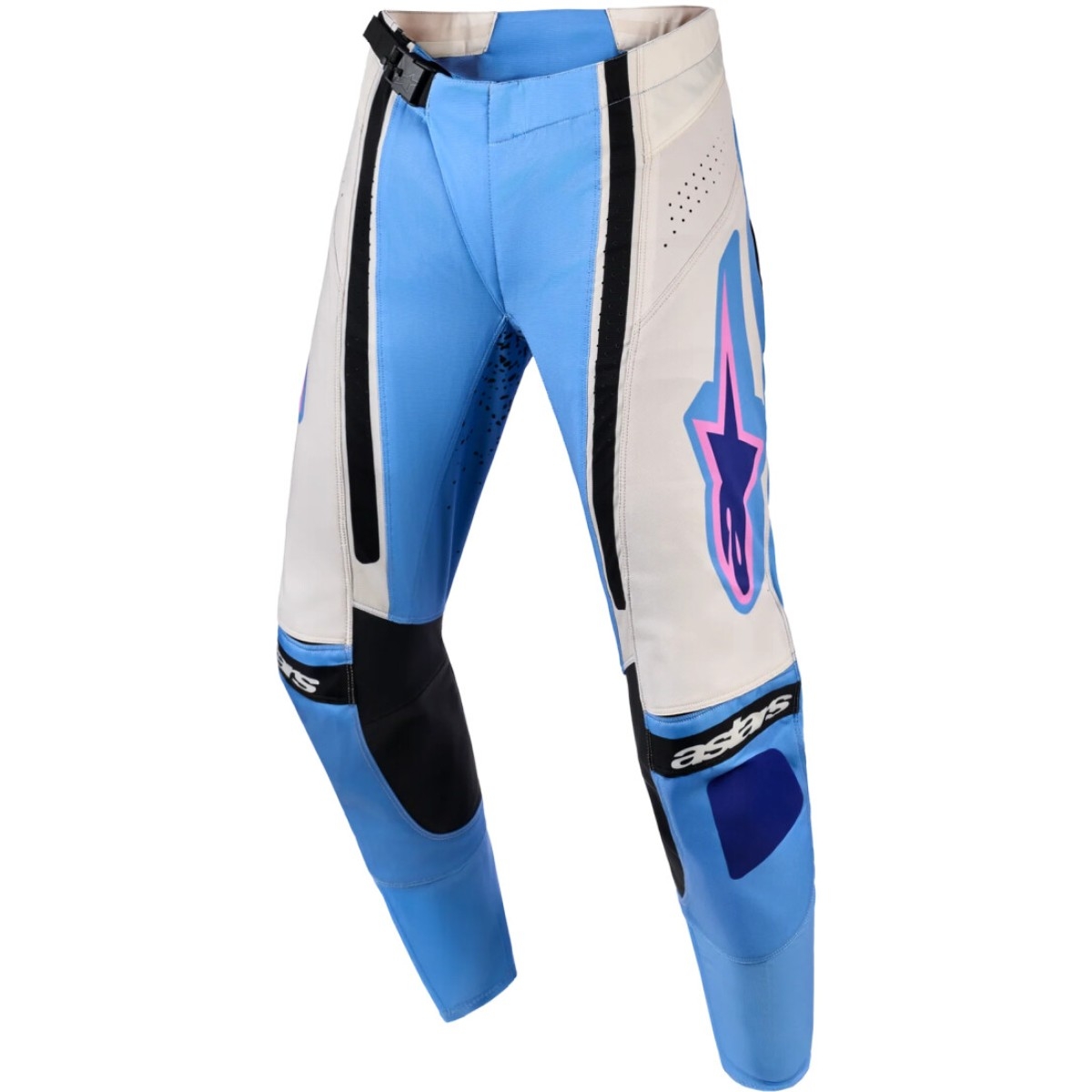 PANTALON CROSS LADY ALPINESTARS STELLA TECHSTAR NOMUR BLEU CLAIR BLANC NOIR / 26 (US)