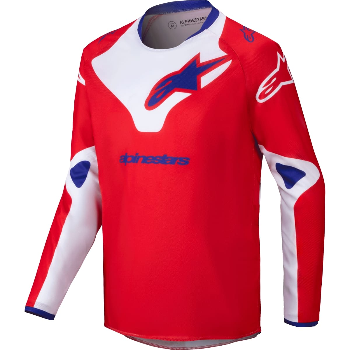 Maillot Cross Enfant Alpinestars Racer Veil Rouge Brillant Blanc