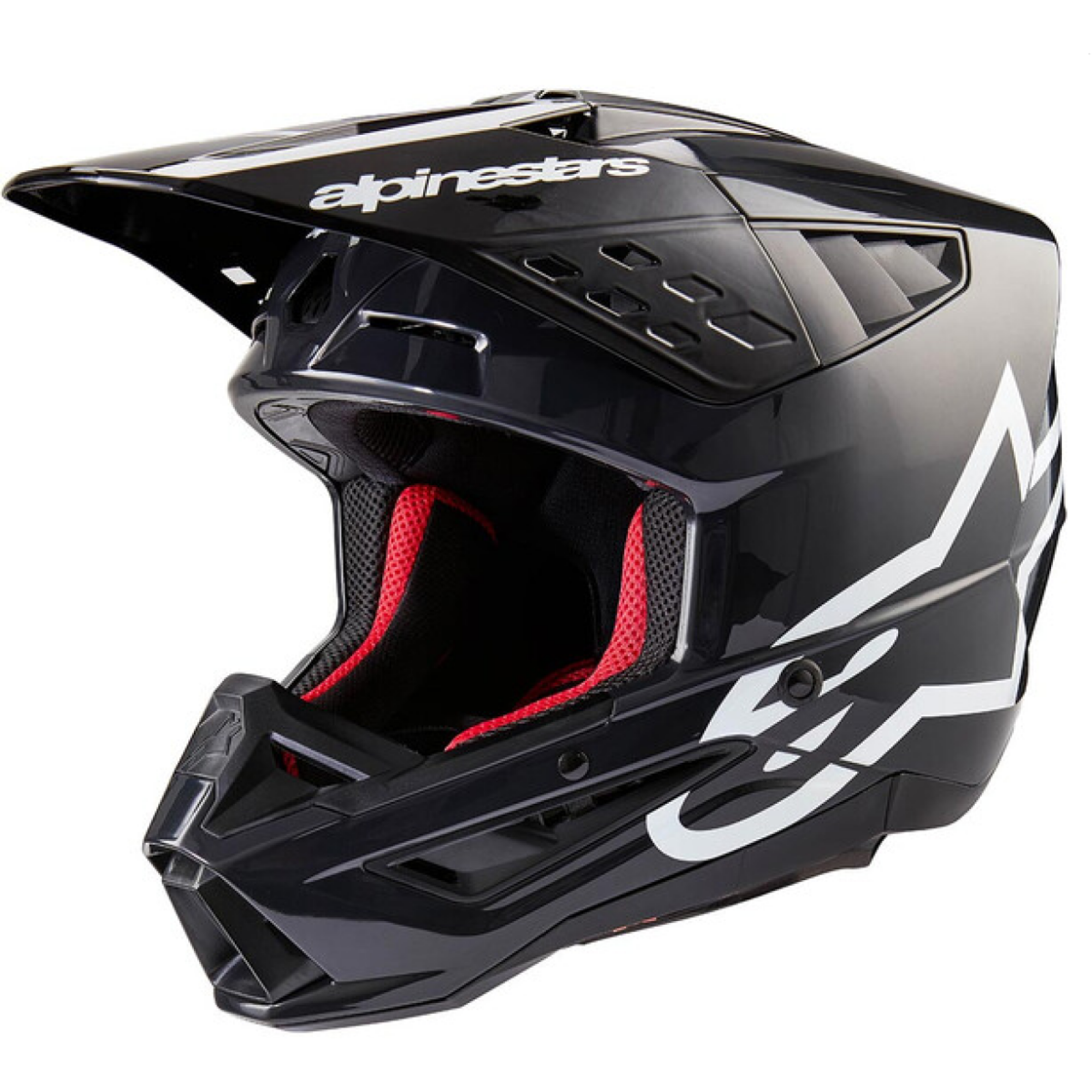 Casque Cross Alpinestars SM5 Corp Noir Gris Brillant - 2XL