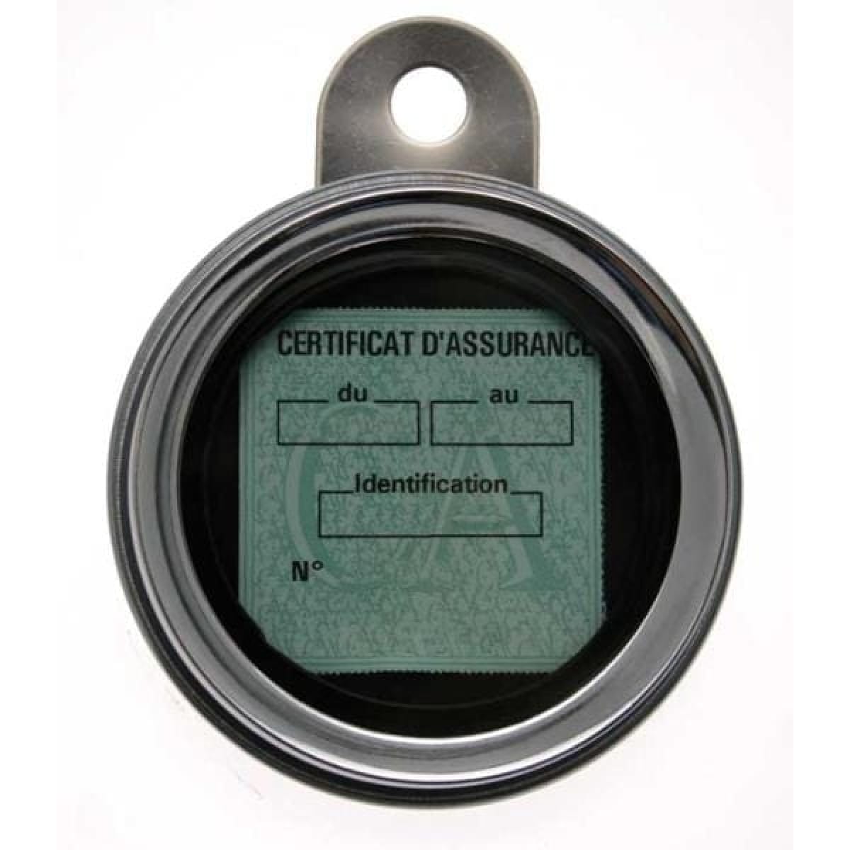 Porte vignette d'assurance BIHR acier chromé