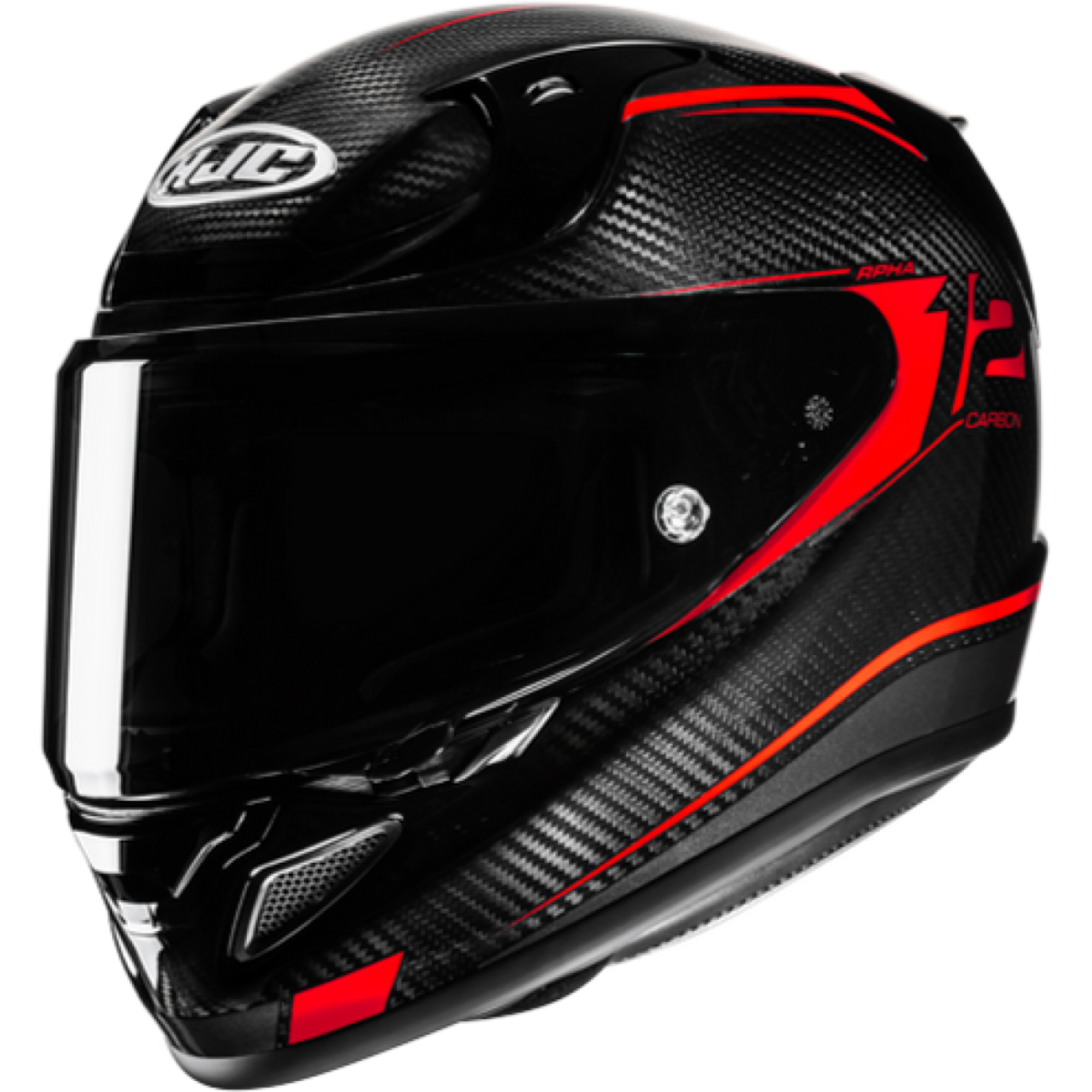 Casque HJC RPHA 12 Carbon Keres Noir Rouge - L