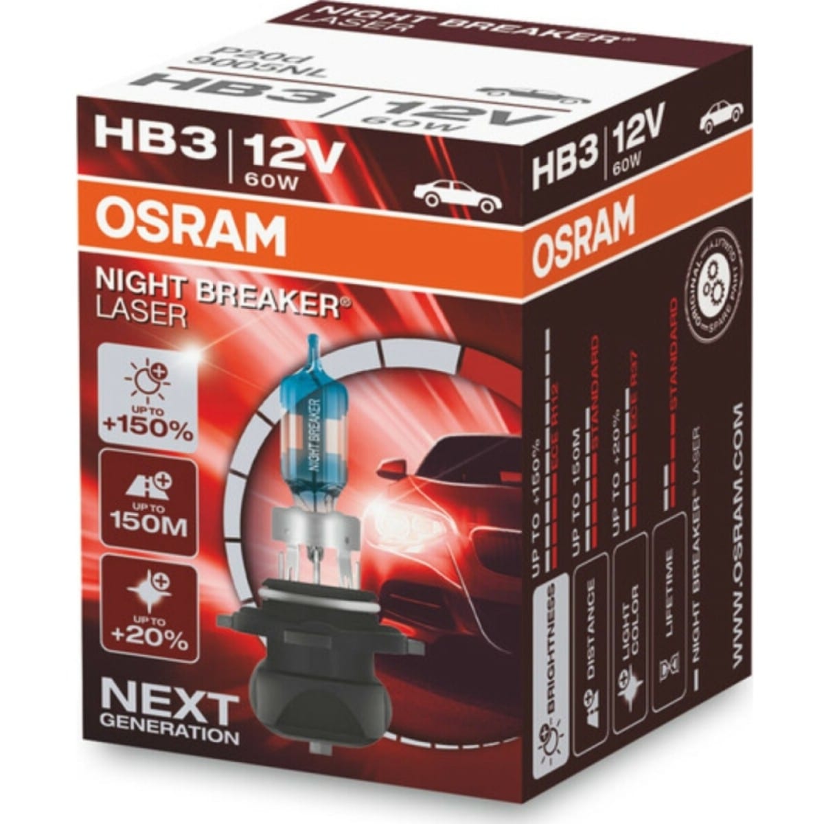 Ampoule Osram Night Breaker Laser Hb3 12V/60W