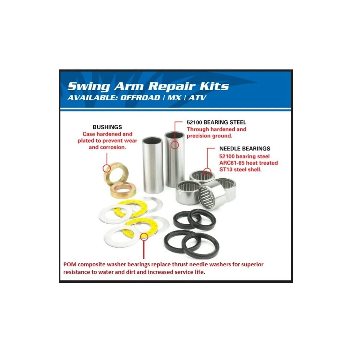 Kit De Roulements De Bras Oscillant All Balls 1039660