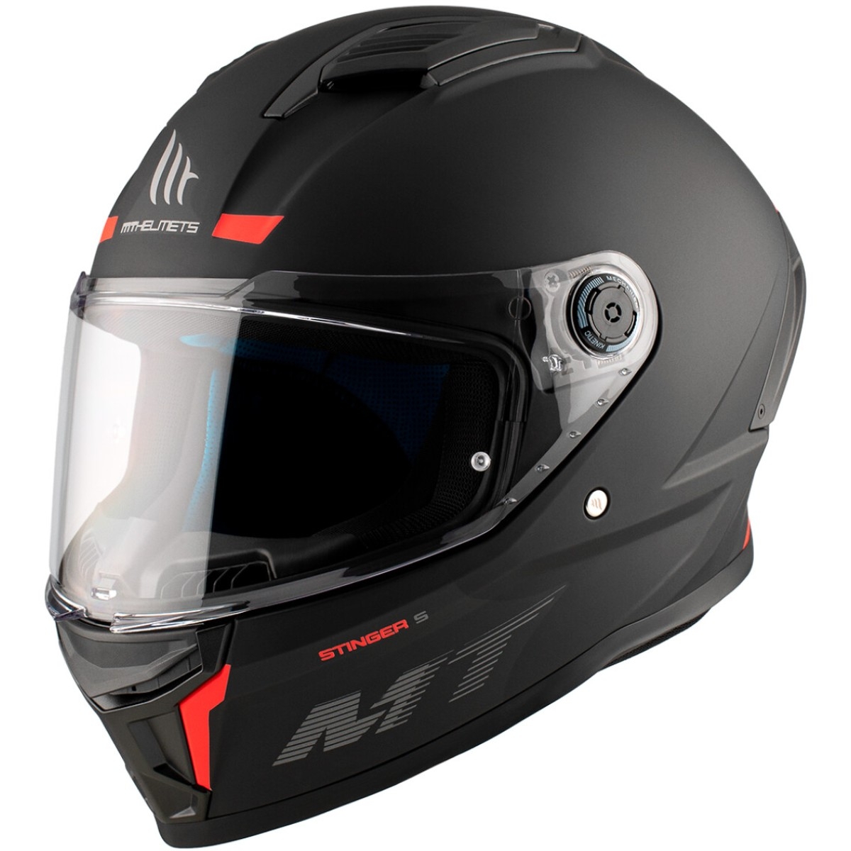 CASQUE MT HELMETS STINGER 2 SOLID A1 NOIR MAT / L