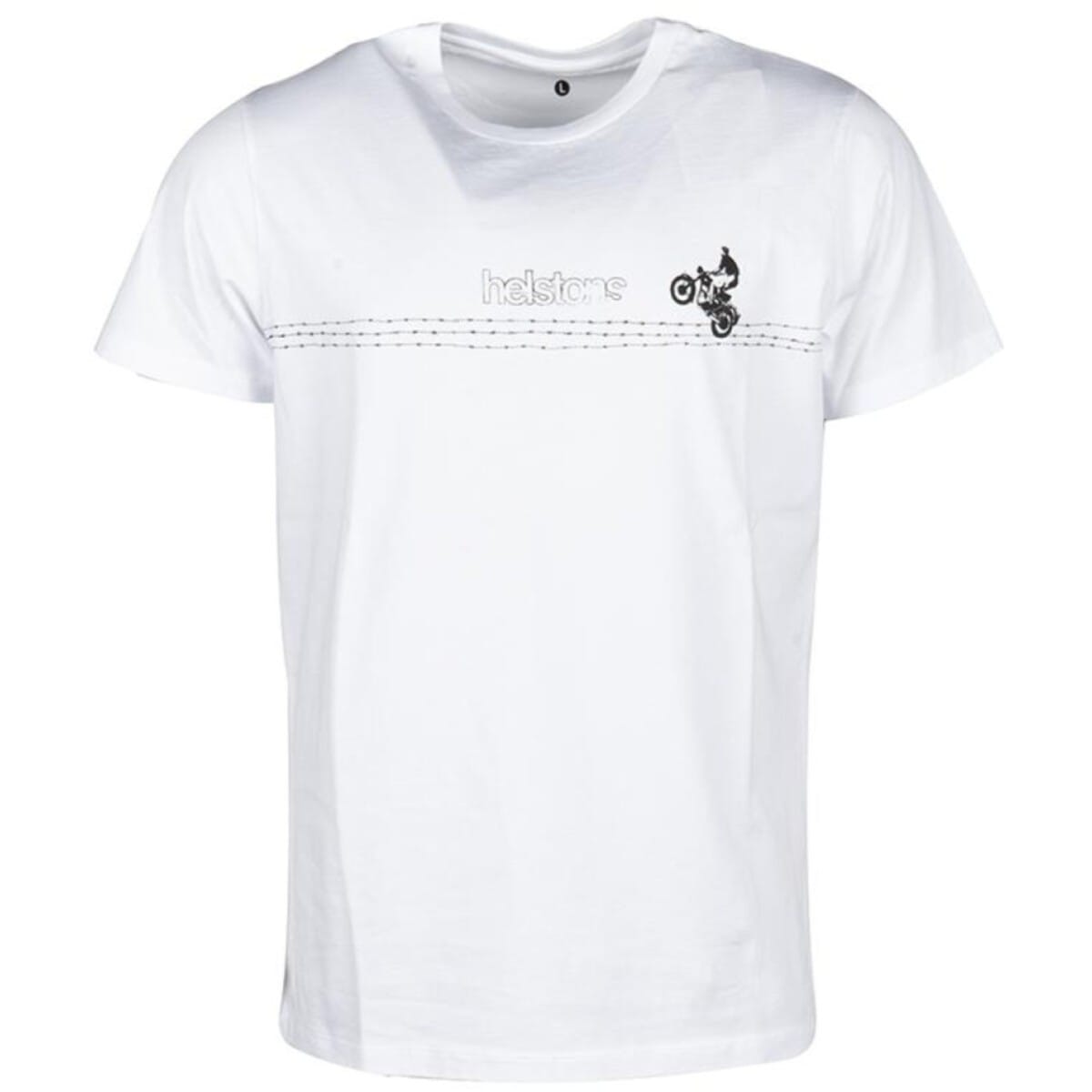 T-SHIRT HELSTONS EVASION BLANC NOIR / 2XL