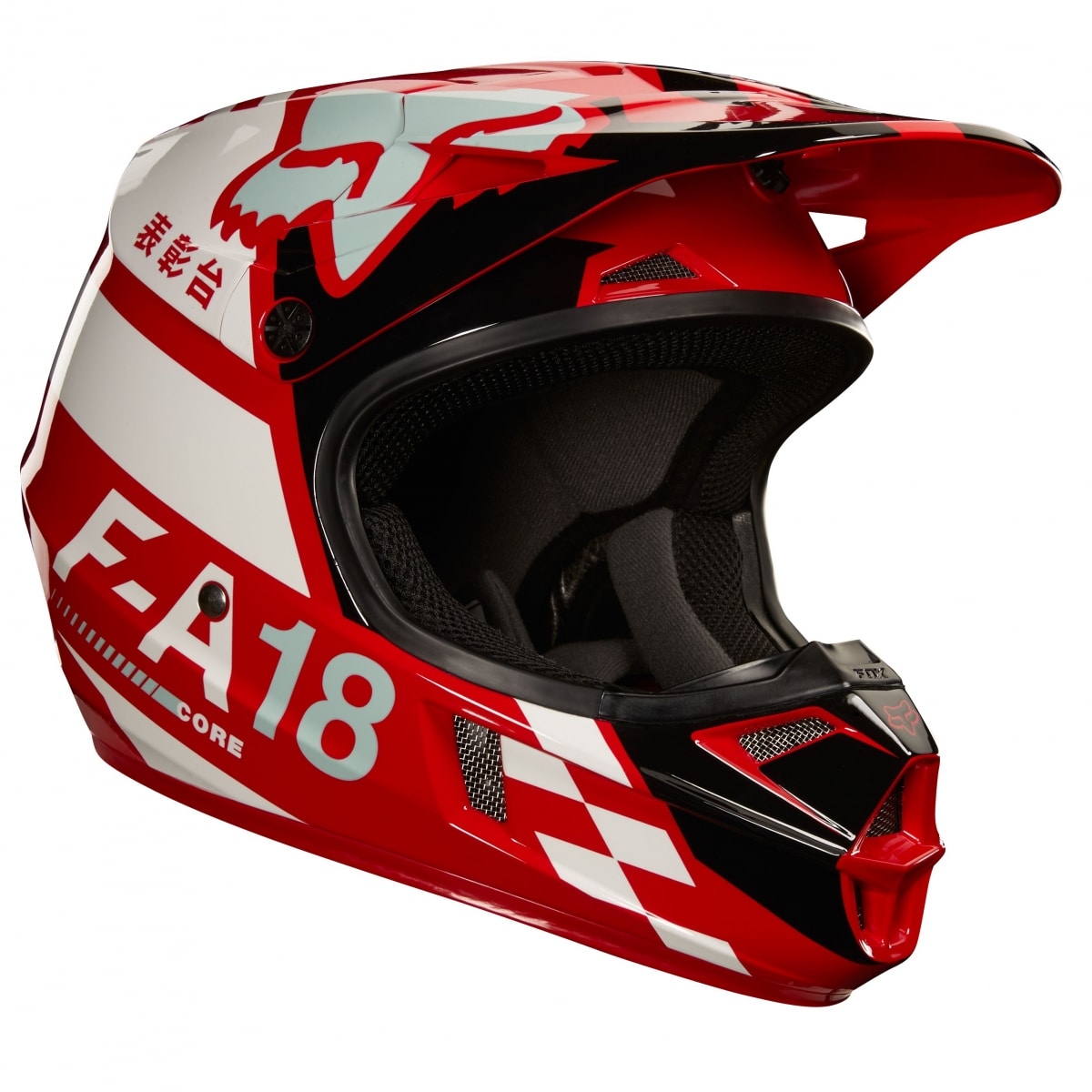 Casque Fox V1 Kid Sayak Rouge
