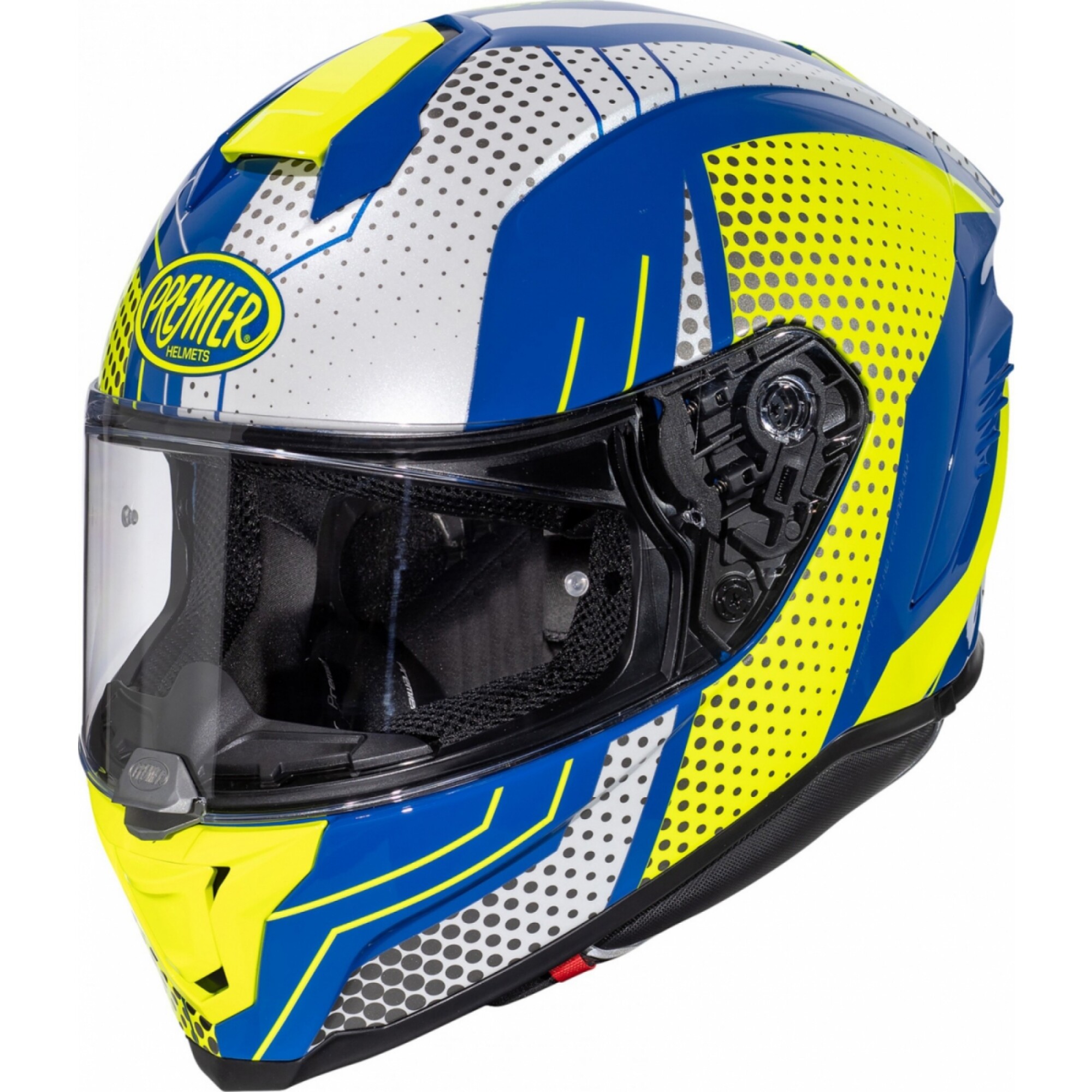 CASQUE PREMIER HYPER BP12 L/BLEU JAUNE GRIS