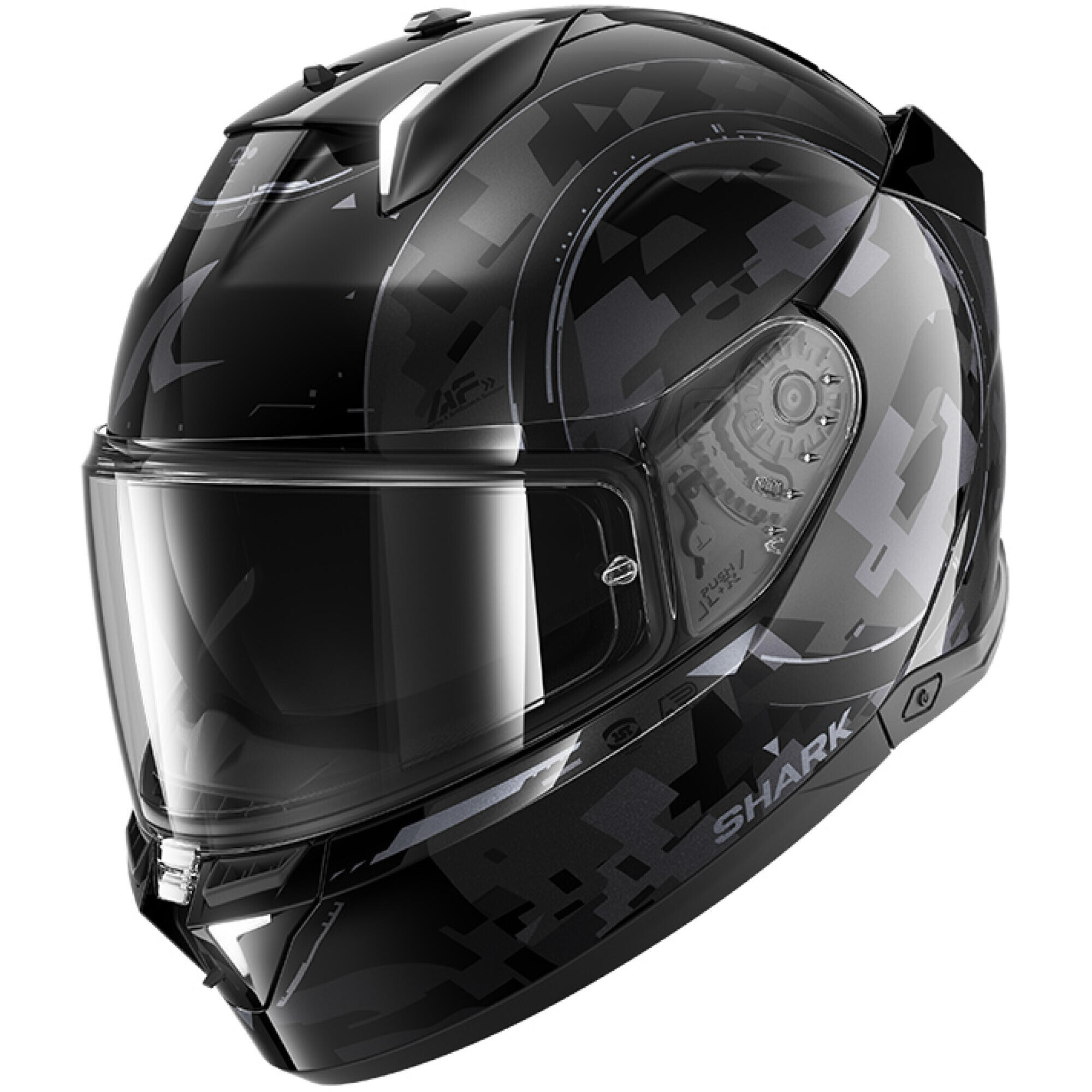 Casque Shark Skwal i3 Gang Noir Anthracite Argent - M