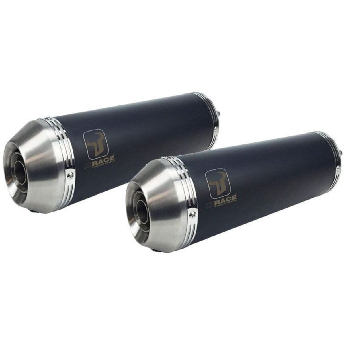 PAIRE D'ÉCHAPPEMENTS IXRACE INOX NOIR PZ8090SBPZ8091SB