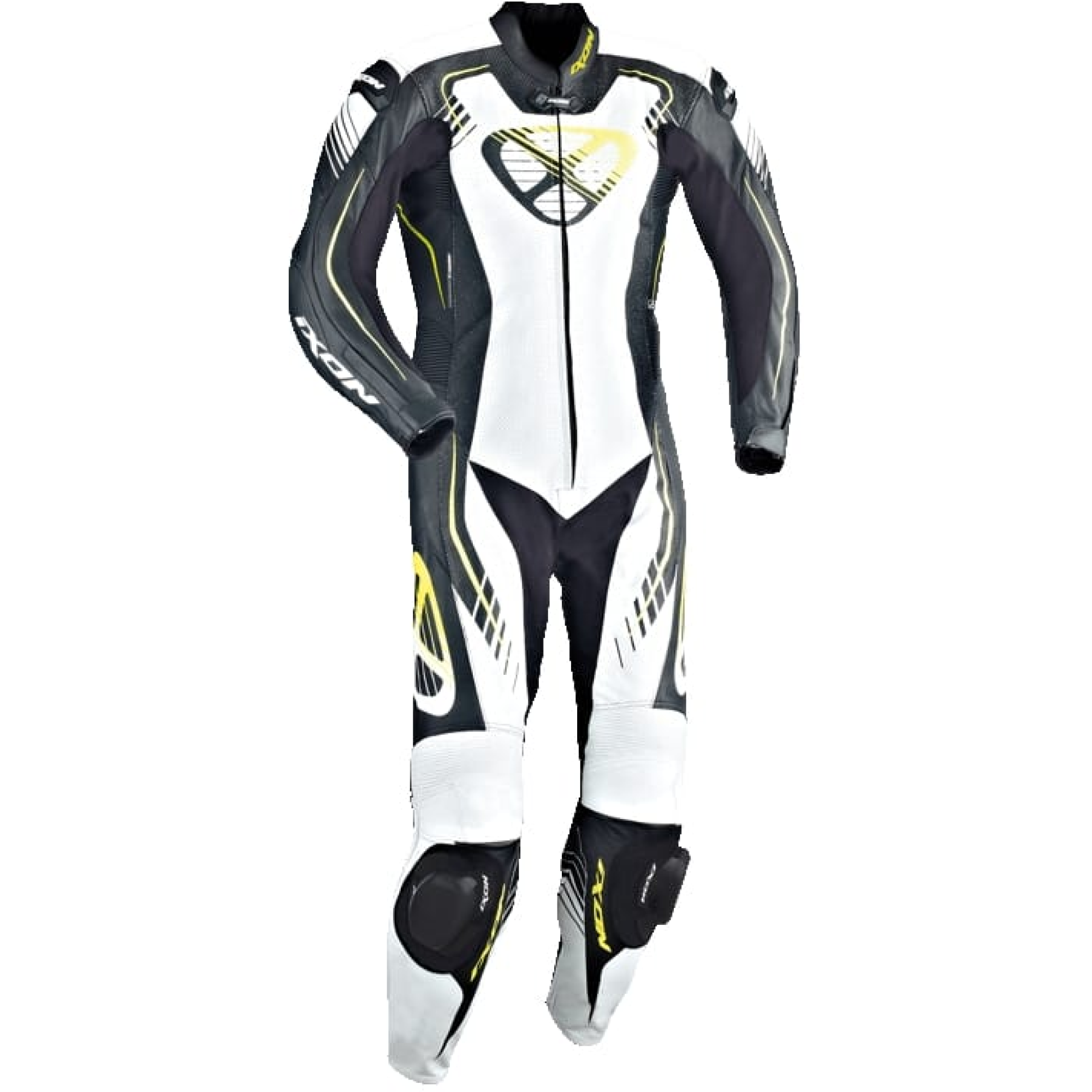 Combinaison Ixon Starbust Noir Blanc Jaune fluo - 2XL