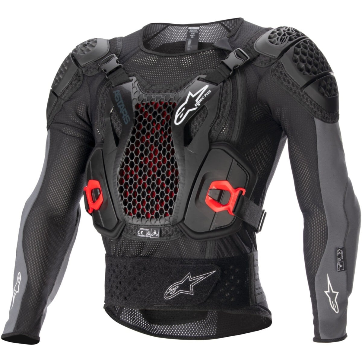 GILET DE PROTECTION ALPINESTARS BIONIC PLUS V2 NOIR ANTHRACITE ROUGE / 2XL