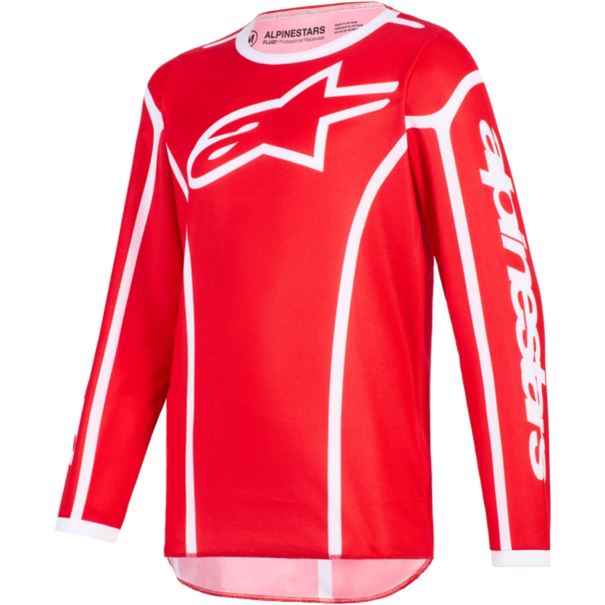 MAILLOT CROSS ENFANT ALPINESTARS FLUID APEX ROUGE BLANC / L
