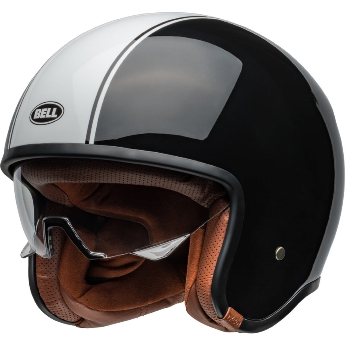 CASQUE BELL TX501 RALLY GLOSS NOIR BLANC / 2XL