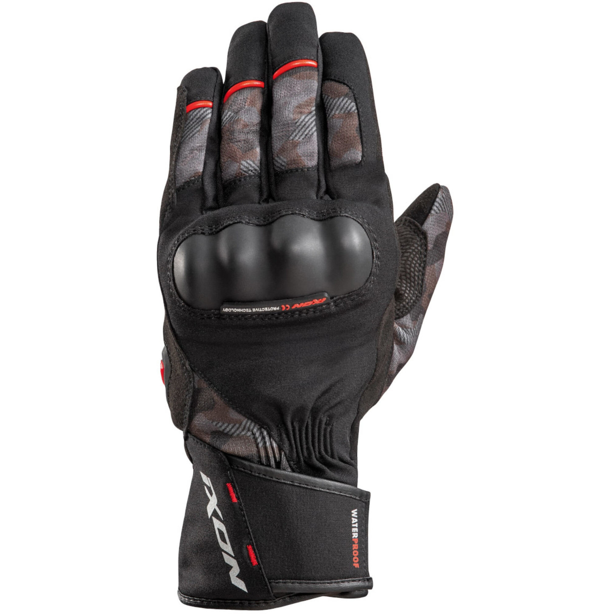 Gants Ixon Pro Russel Noir Camouflage Rouge - 2XL