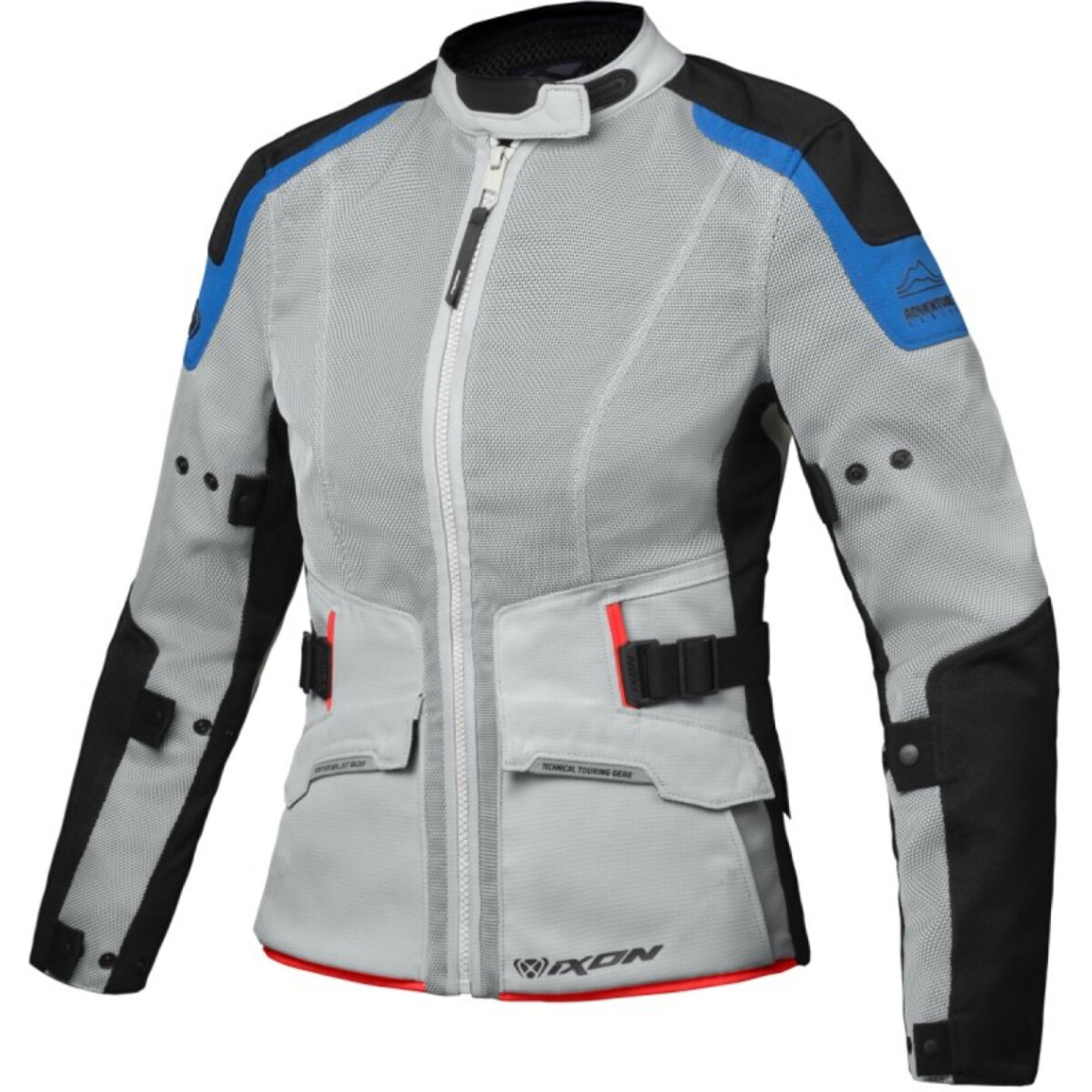 Veste Femme Ixon M-Njord L Gris Clair Bleu Rouge Vif - 2XL