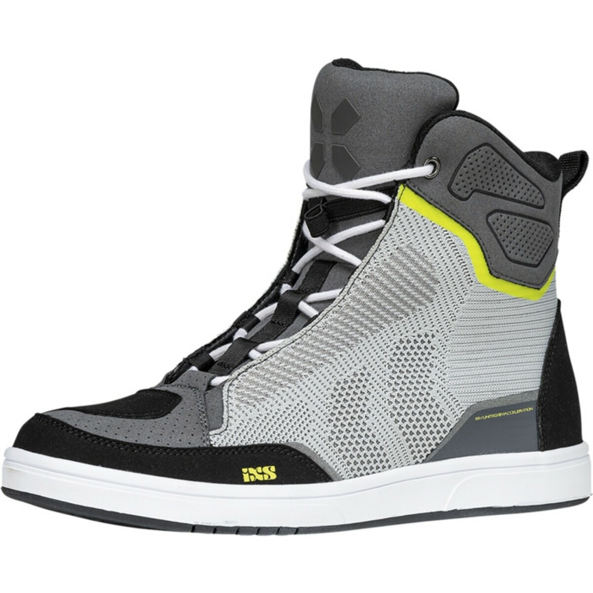 BASKETS IXS RAPID AIR 1.0 GRIS CLAIR NOIR JAUNE FLUO / 39