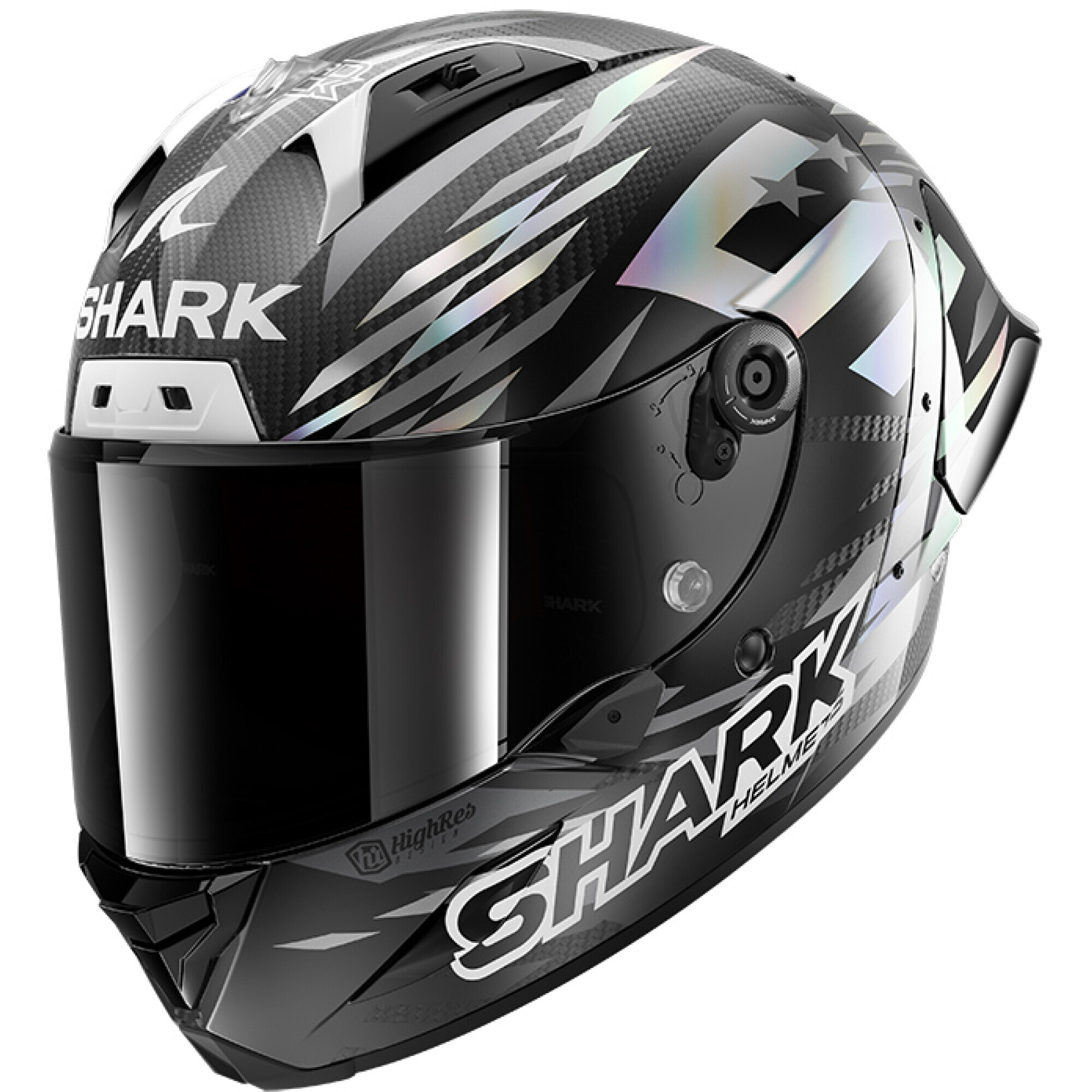 Casque Shark Aeron-GP Fim Racing #2 Replica Zarco Winter Test 2026 Noir Gris Chrome - L