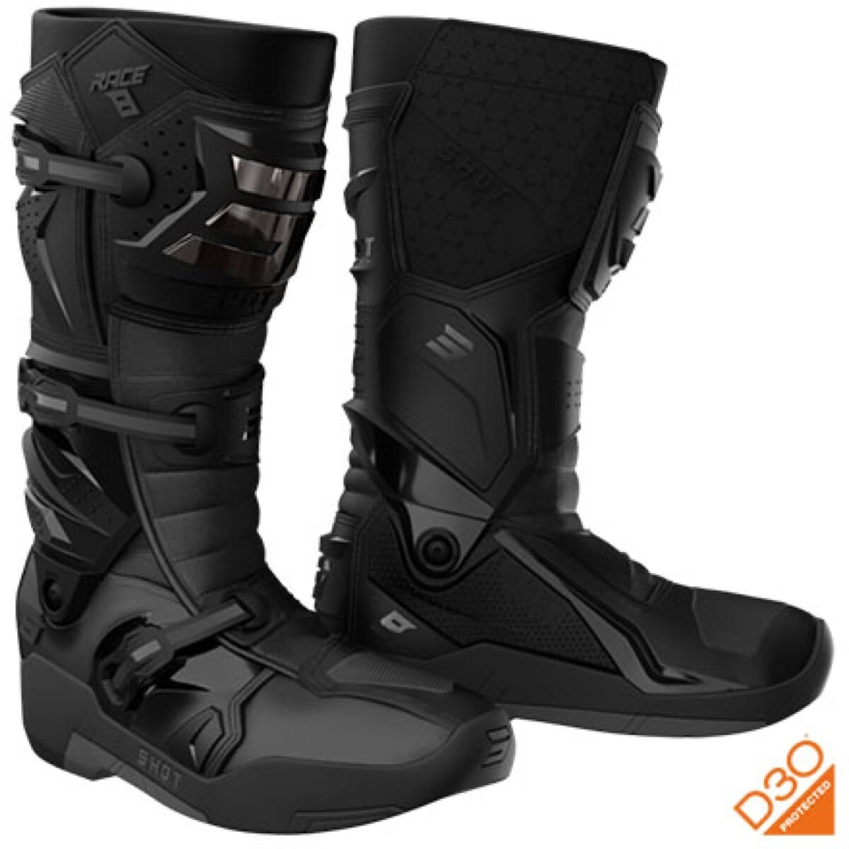 BOTTES SHOT RACE 8 D3O MX25 41/NOIR CHROME