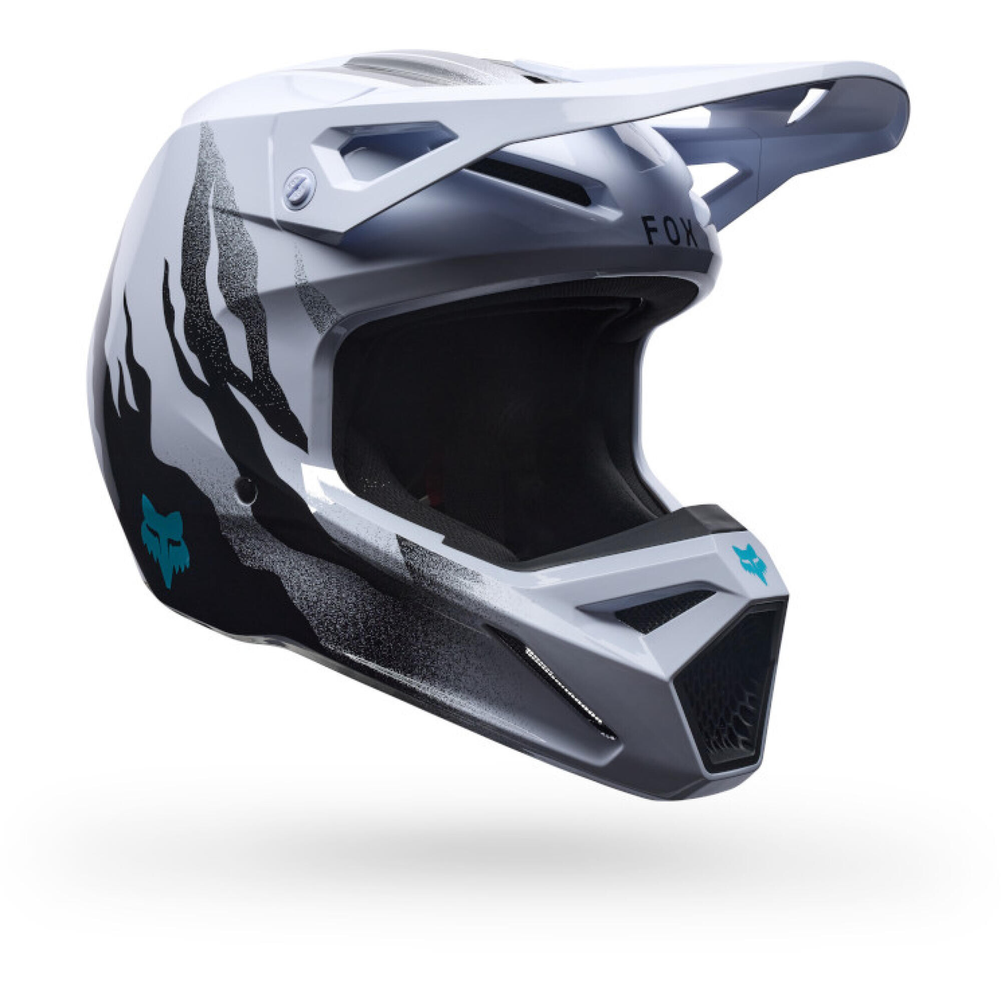 Casque Cross Fox V1 Clutch Blanc Noir - 2XL