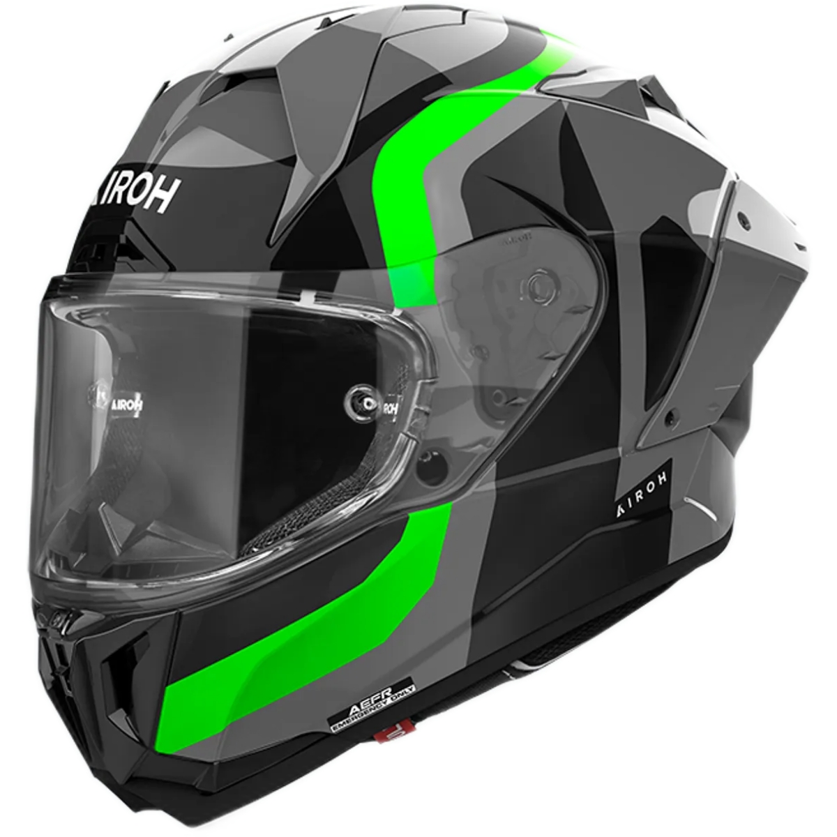 CASQUE AIROH GP 800 COMPETITION VERT FLUO BRILLANT / S