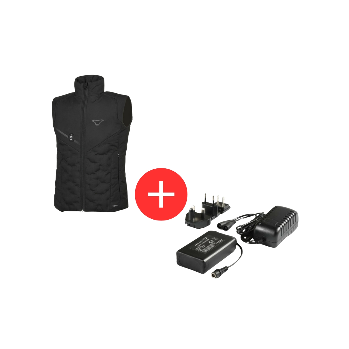 Pack Gilet Chauffant Macna Cloud Noir + Batterie Et Chargeur Macna 12V