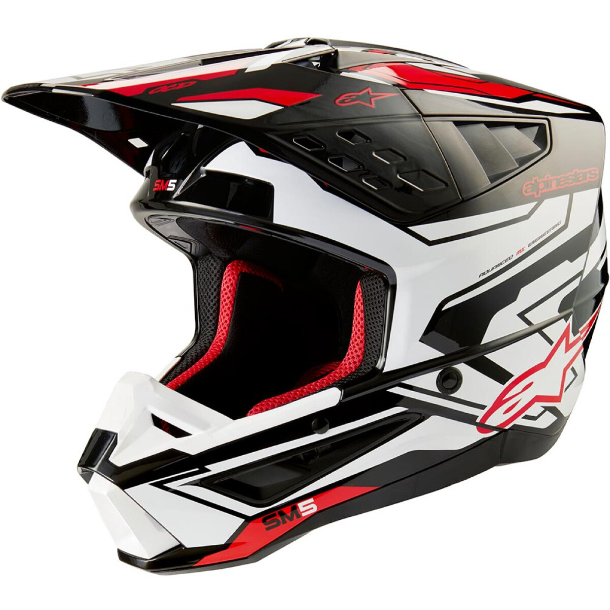 Casque Cross Alpinestars SM5 Action 2 Noir Blanc - 2XL