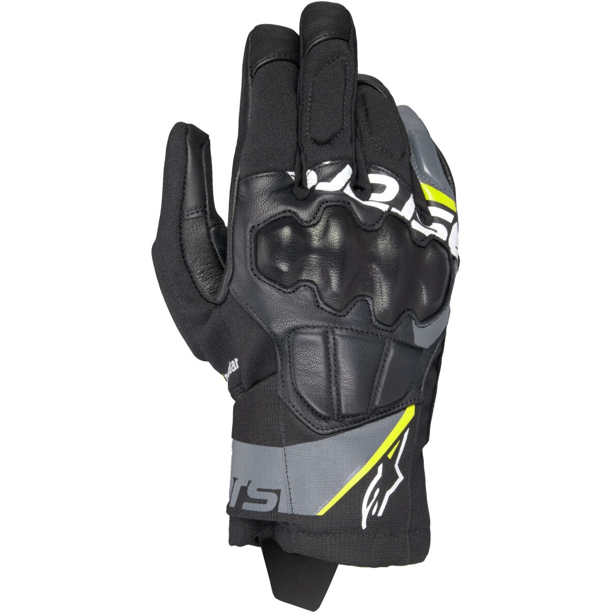 GANTS ALPINESTARS COROZAL V3 DRYSTAR NOIR GRIS JAUNE FLUO / 2XL