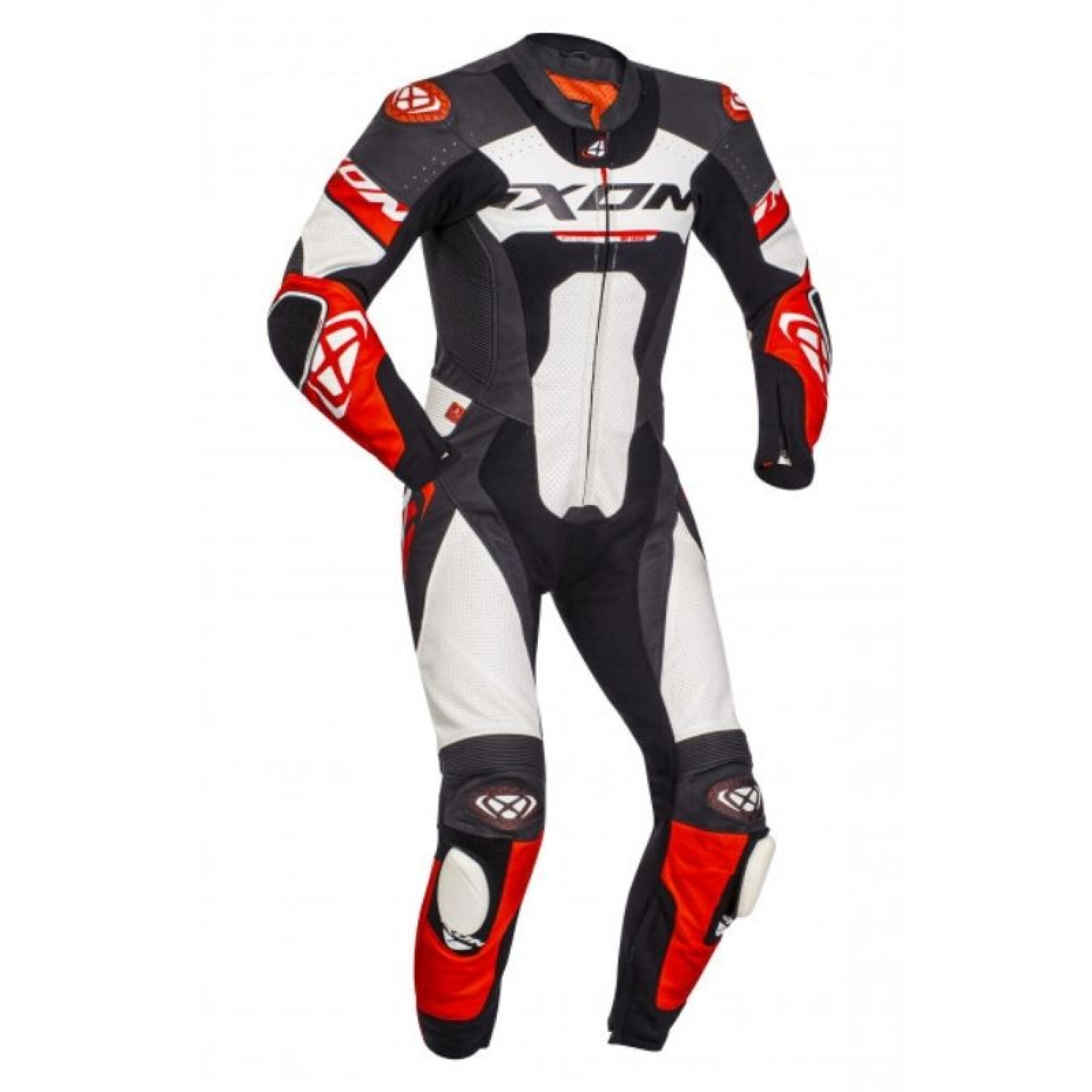 Combinaison 1 Pièce Ixon Jackal Noir Blanc Rouge