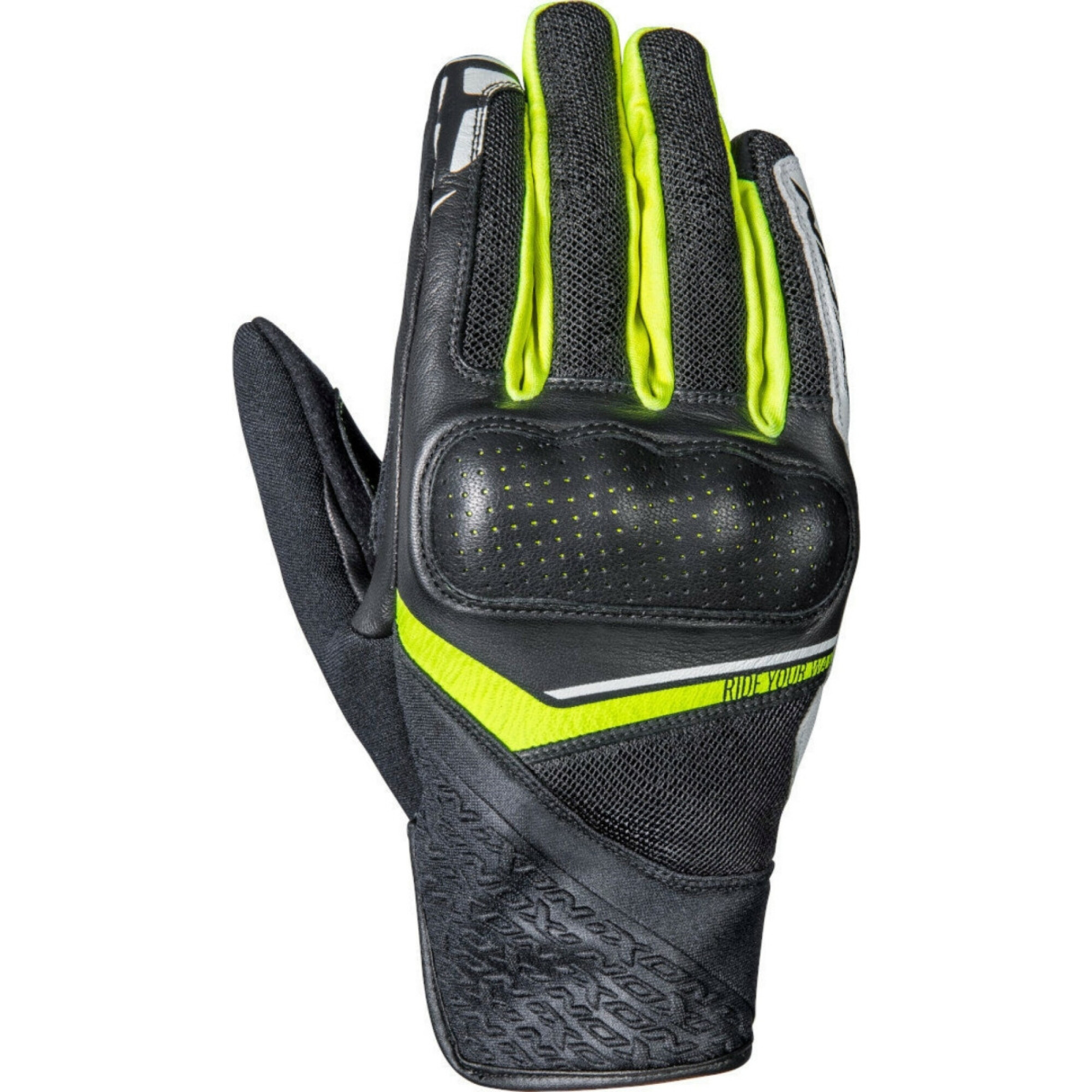 Gants Ixon RS Launch Noir Jaune Fluo Blanc - 2XL