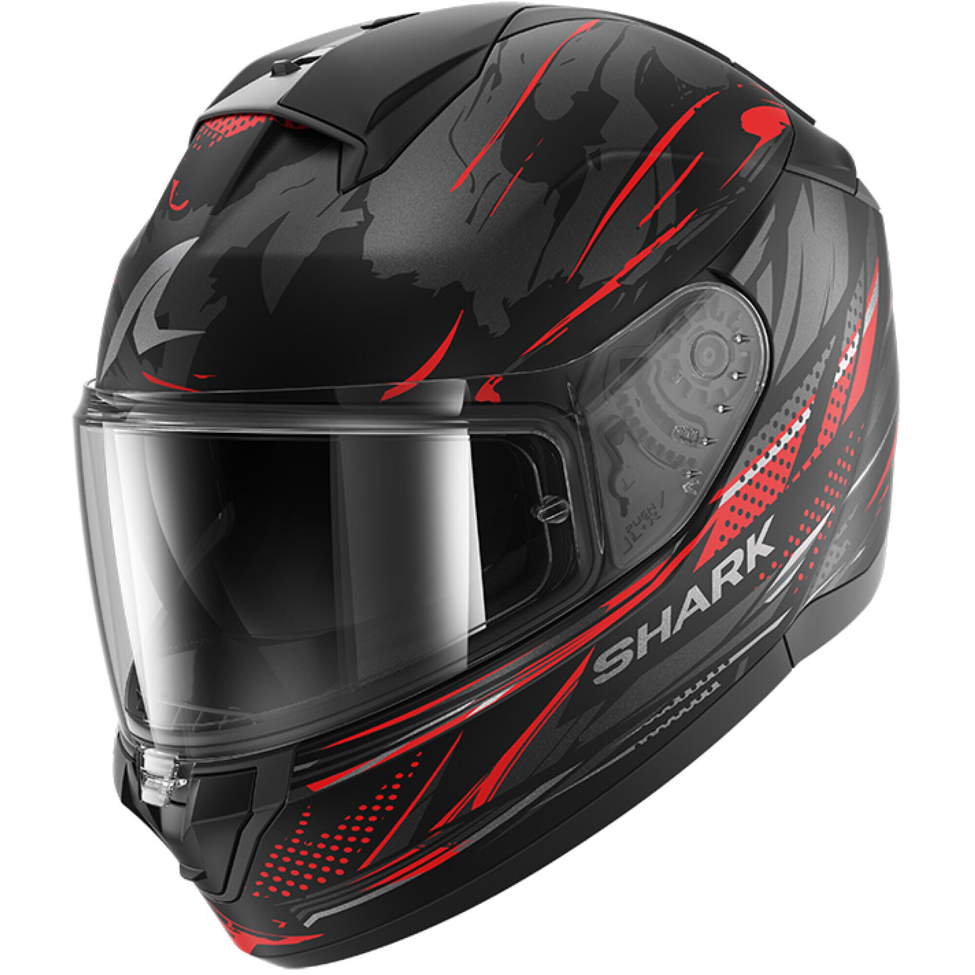 Casque Shark Ridill 2 Whizz Noir Rouge Anthracite - M
