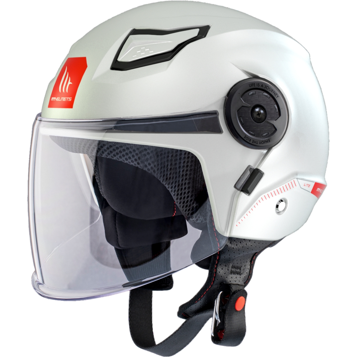 CASQUE MT LITE KID SOLID L/BLANC BRILLANT