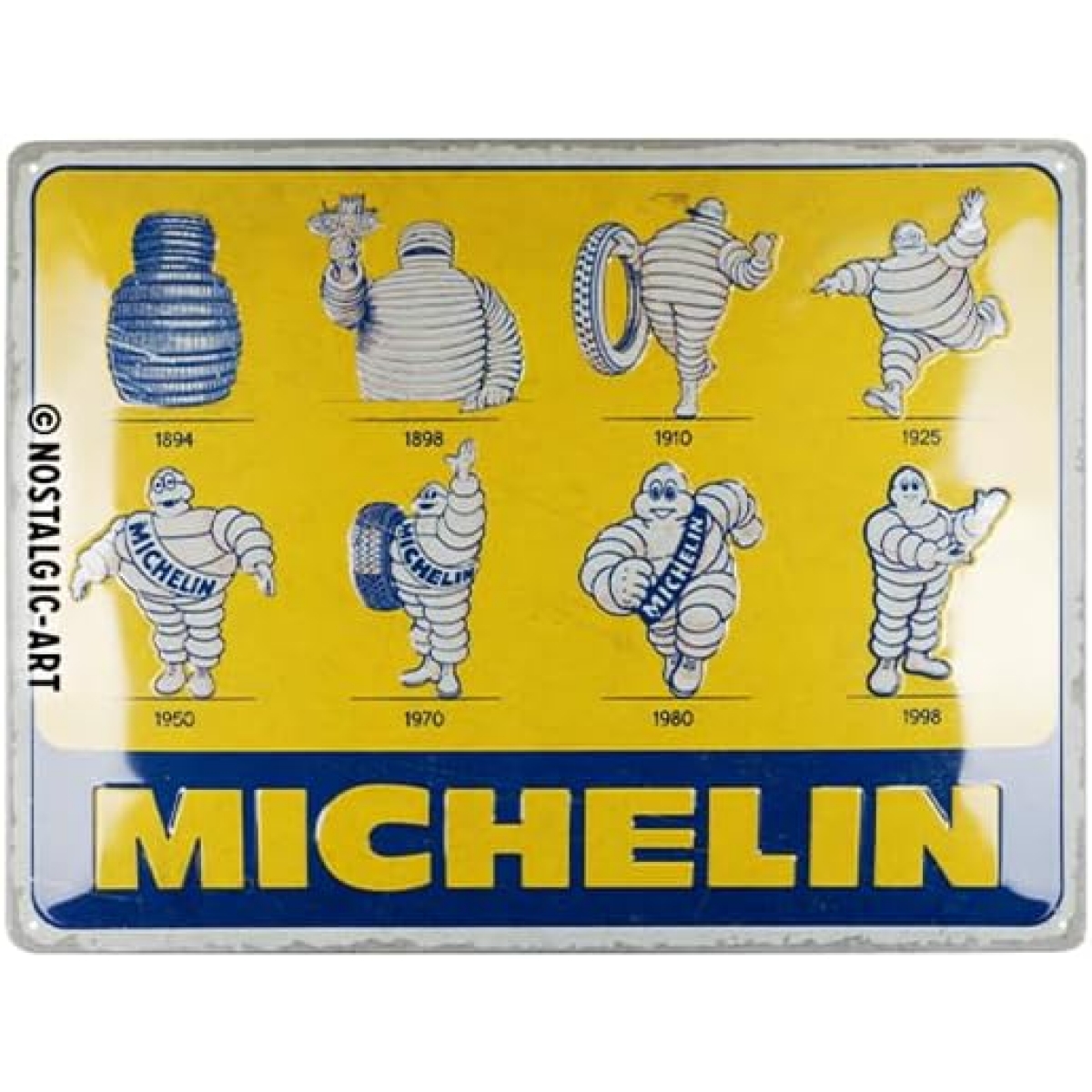 MAGNET NOSTALGIC ART MICHELIN LOGO EVOLUTION