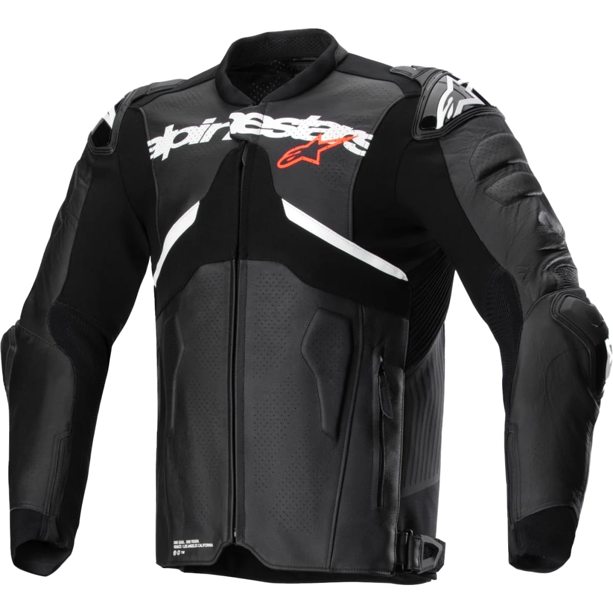 BLOUSON ALPINESTARS ATEM V5 CUIR NOIR BLANC / 54