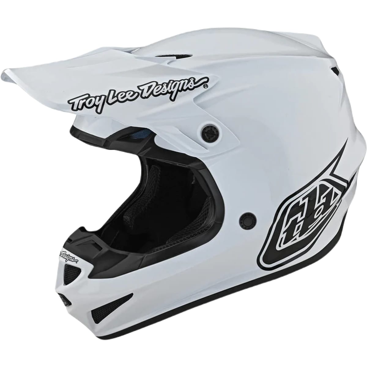CASQUE CROSS SE4 TROY LEE DESIGNS POLY MONO BLANC / L