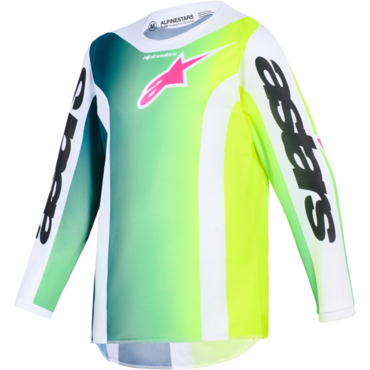 MAILLOT CROSS ENFANT ALPINESTARS FLUID PORTL VERT BLANC NOIR / L