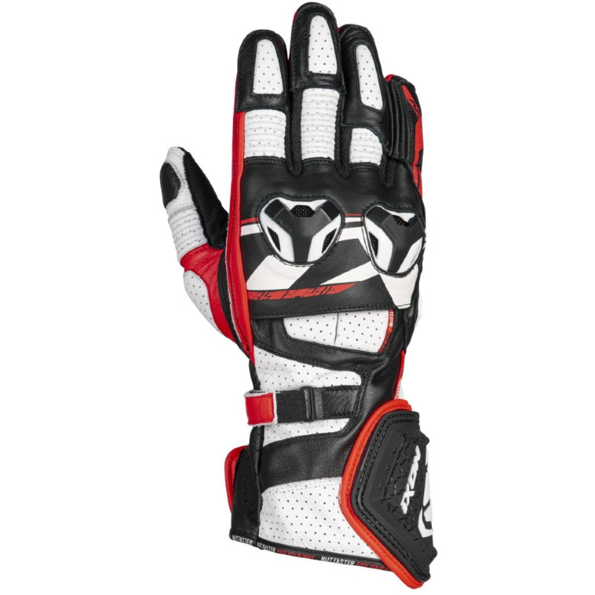 Gants Ixon RS Alpha Noir Blanc Rouge - 2XL