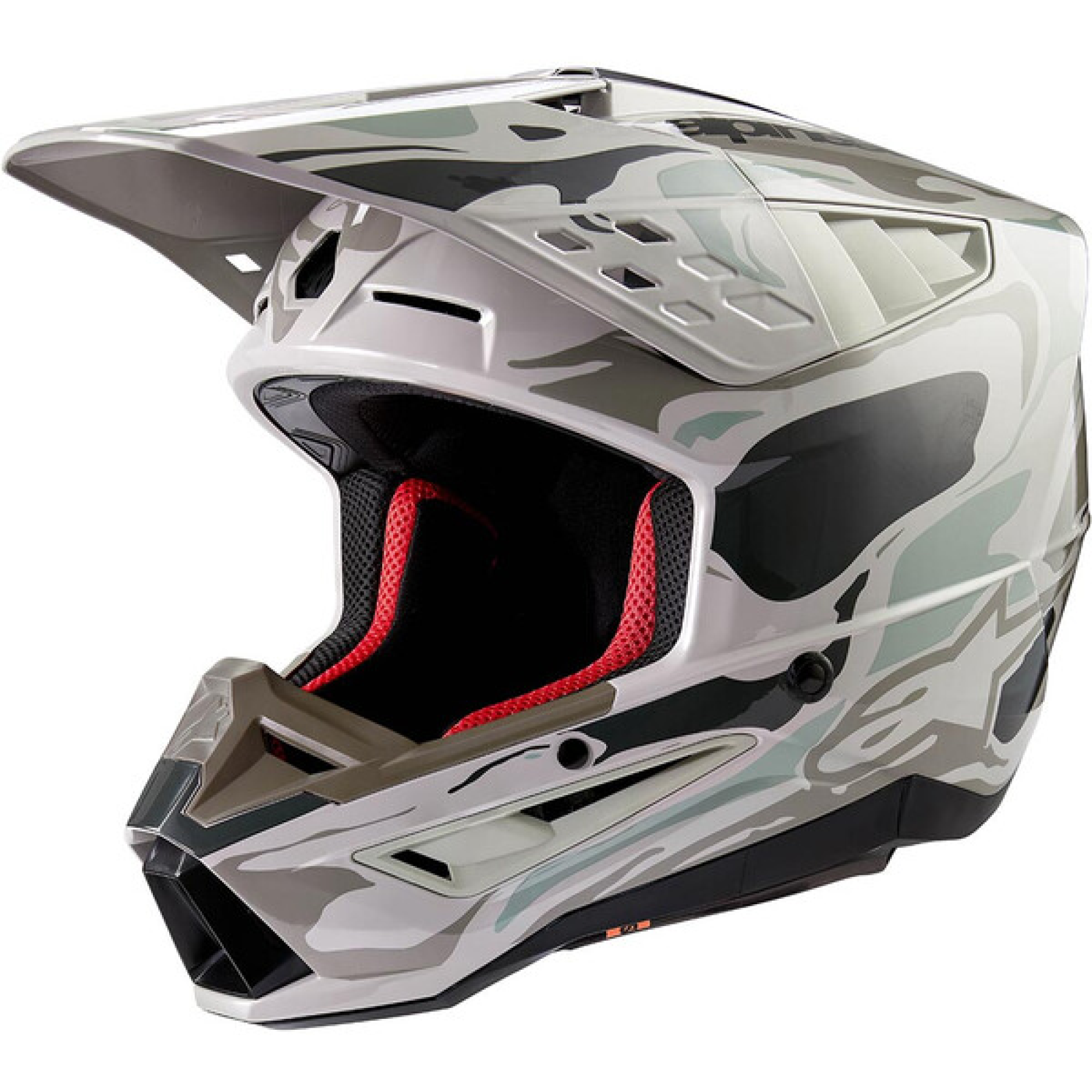 Casque Cross Alpinestars SM5 Mineral Gris Kaki Brillant - 2XL