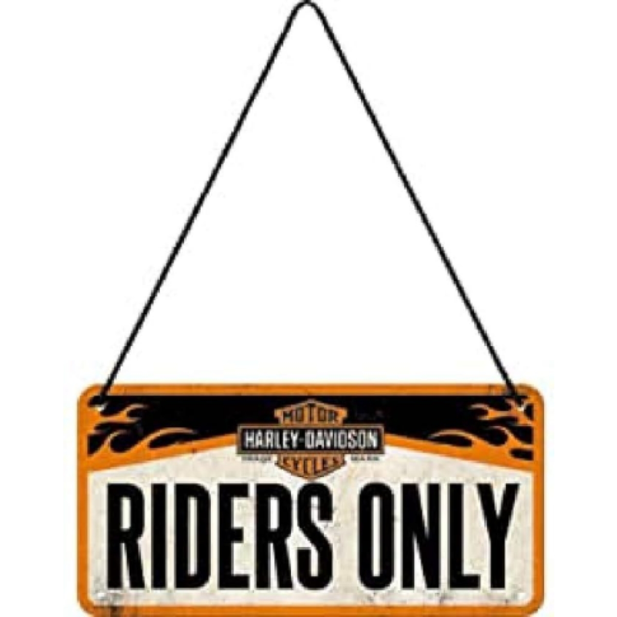 PLAQUE NOSTALGIC ART HARLEY-DAVIDSON RIDERS ONLY 10X20