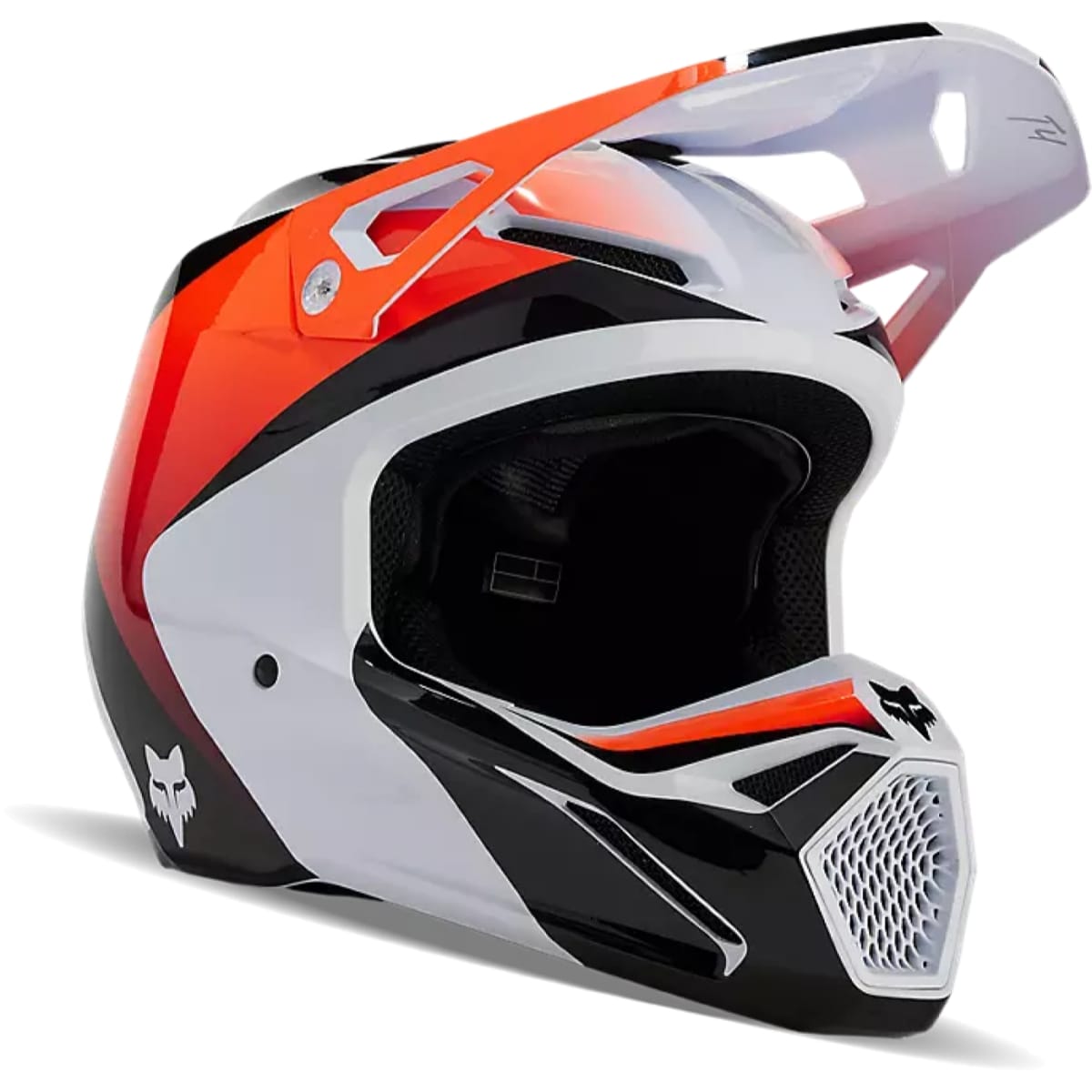 CASQUE CROSS ENFANT FOX V3 STREAK BLANC / S