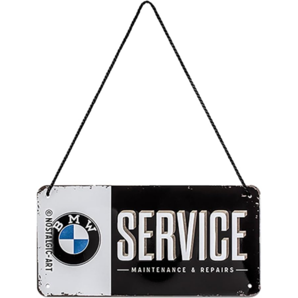 PLAQUE NOSTALGIC ART BMW SERVICE 10X20
