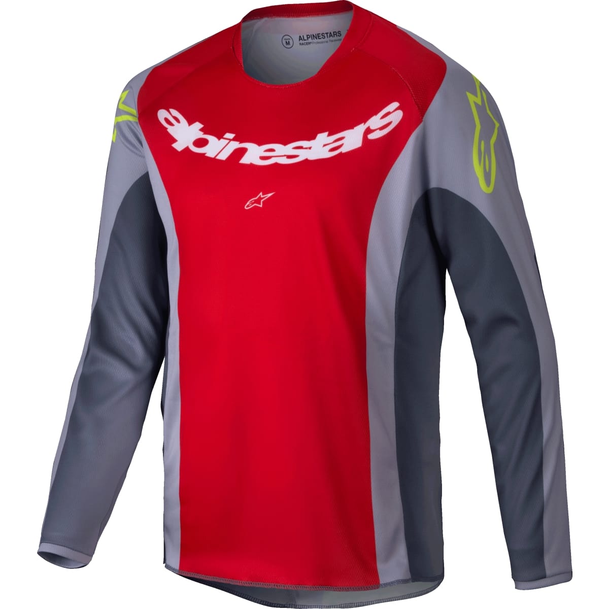 MAILLOT ALPINESTARS RACER YOUTH MELT MX25 L/ROUGE GRIS JAUNE 3046
