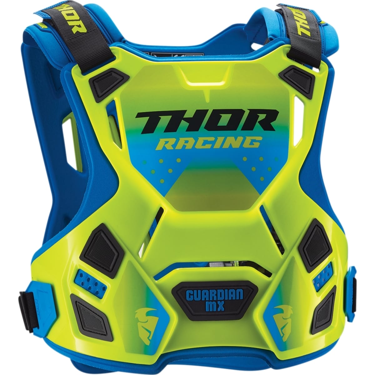 Plastron Enfant Thor Guardian MX Roost Guard Vert Fluo Bleu