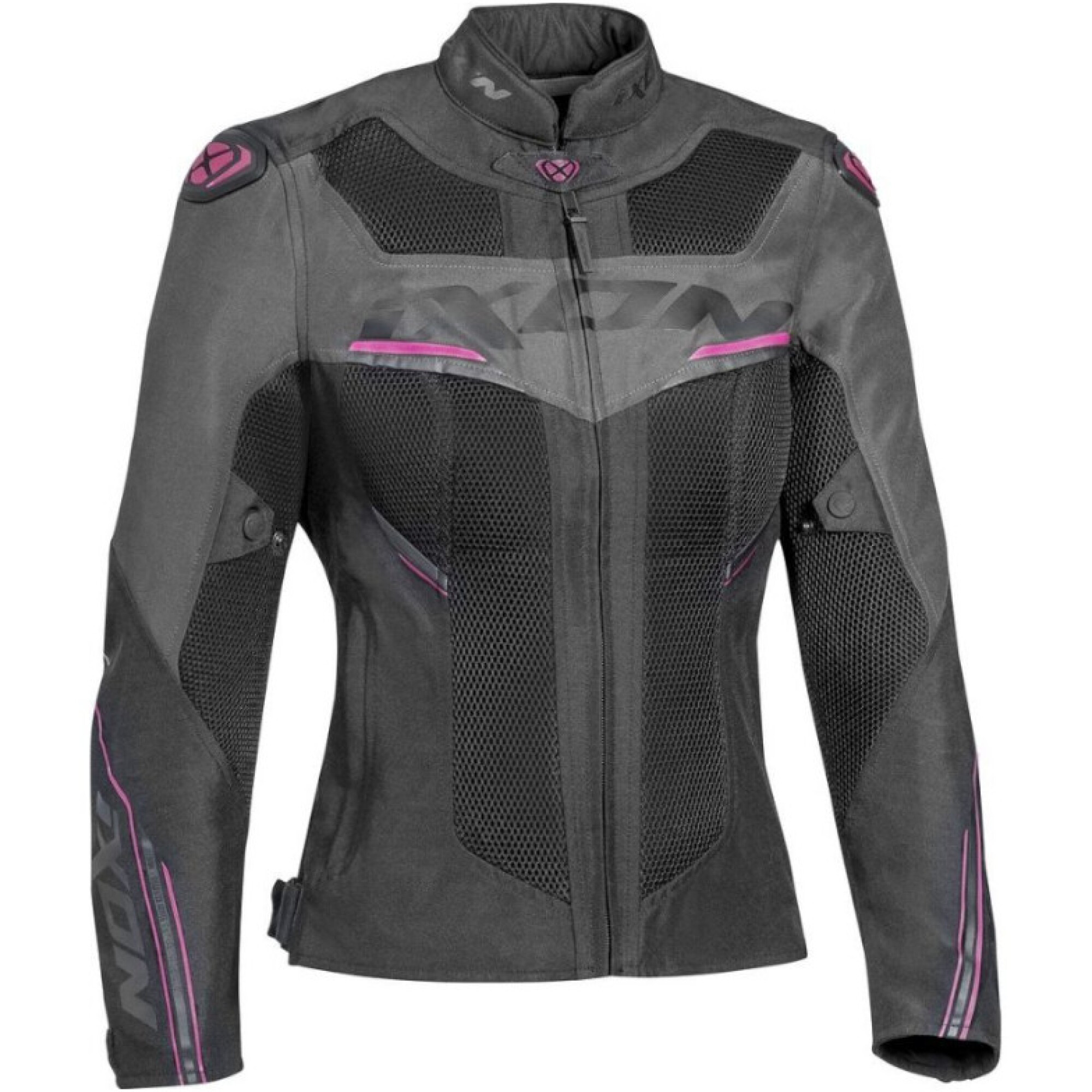 Blouson Femme Ixon Lady Draco Noir Anthracite Fuchsia - 2XL