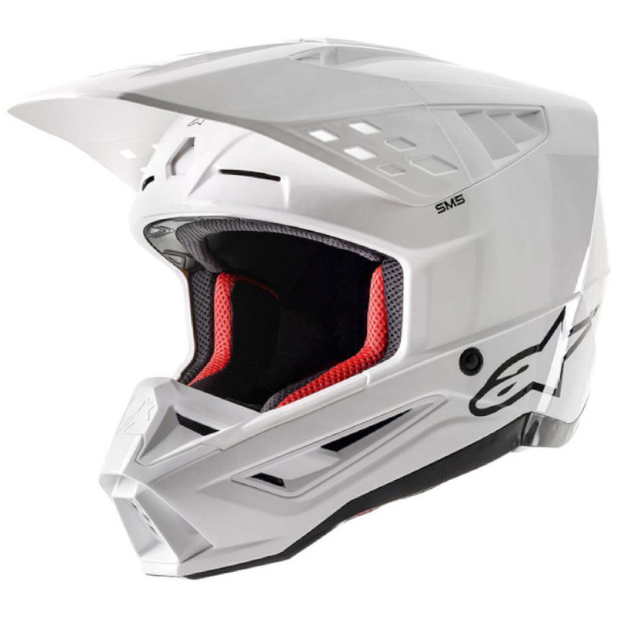 Casque Cross Alpinestars SM5 Solid 06 Blanc Glossy - 2XL