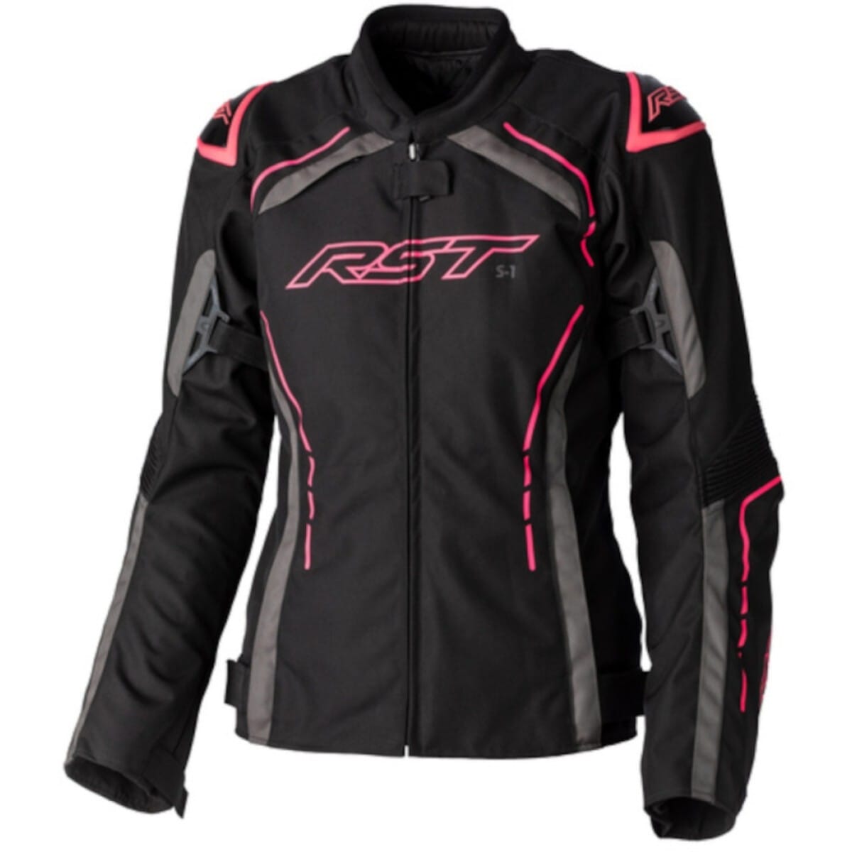 BLOUSON LADY RST S-1 NOIR ROSE FLUO / 2XL