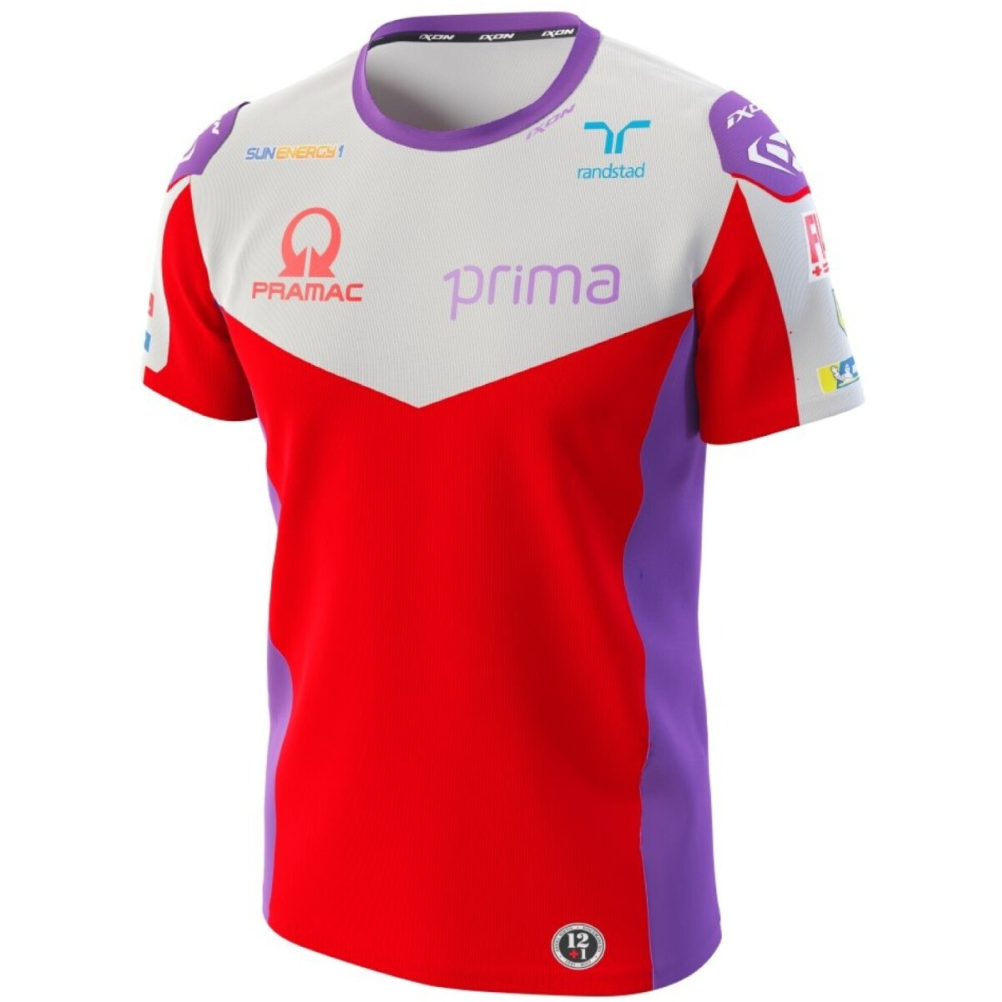 T-Shirt Ixon TS1 Pramac Replica 23 Rouge Violet Blanc - 2XL