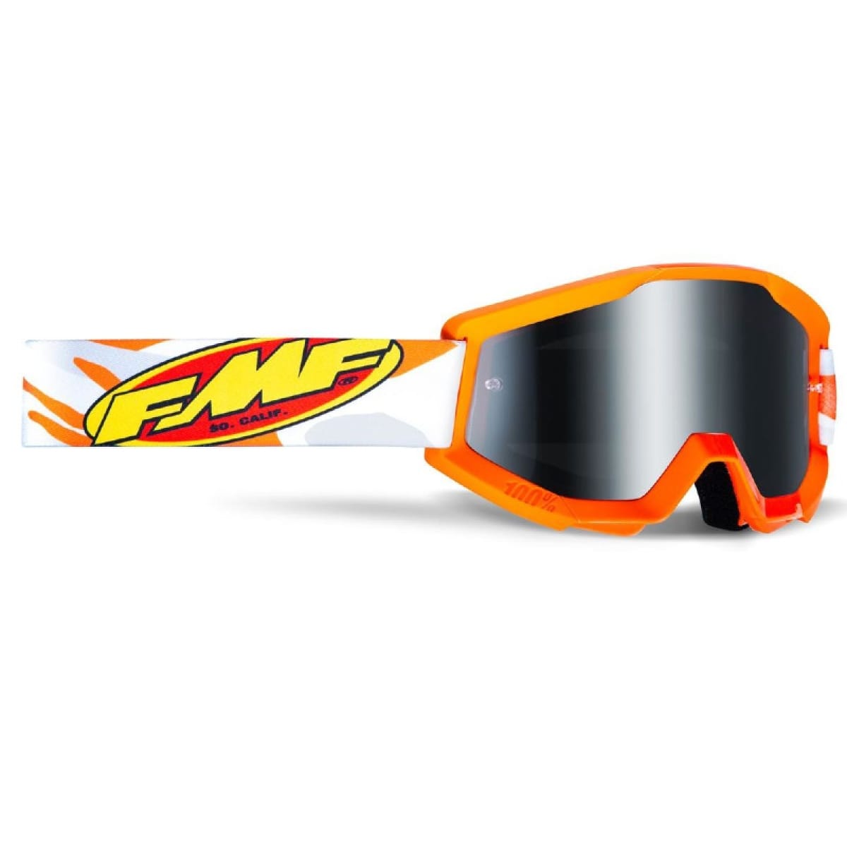MASQUE FMF POWERBOMB ASSAULT ORANGE- ECRAN MIROIR SILVER