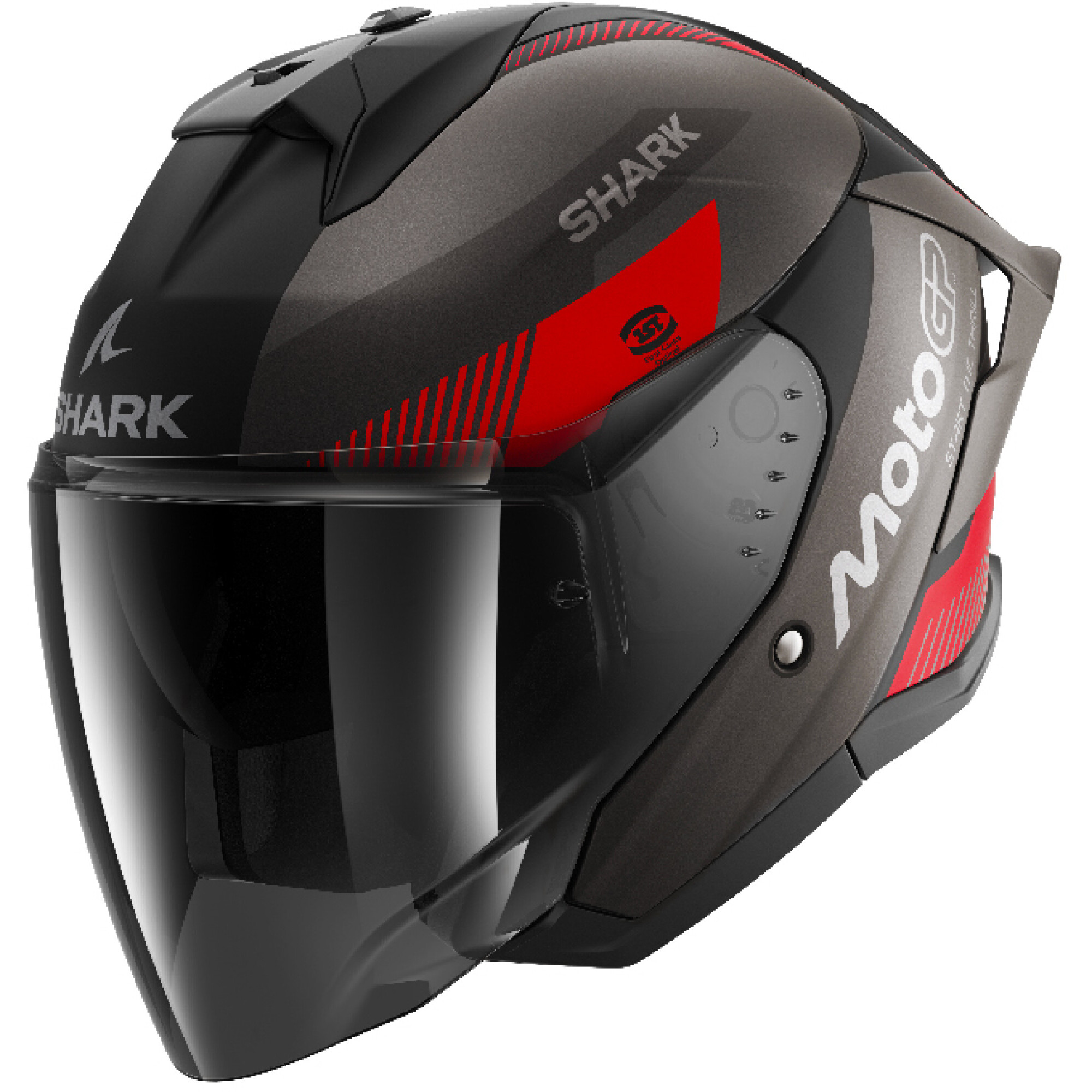 Casque Shark Skwal Jet Cup MotoGP Noir Gris Rouge - L