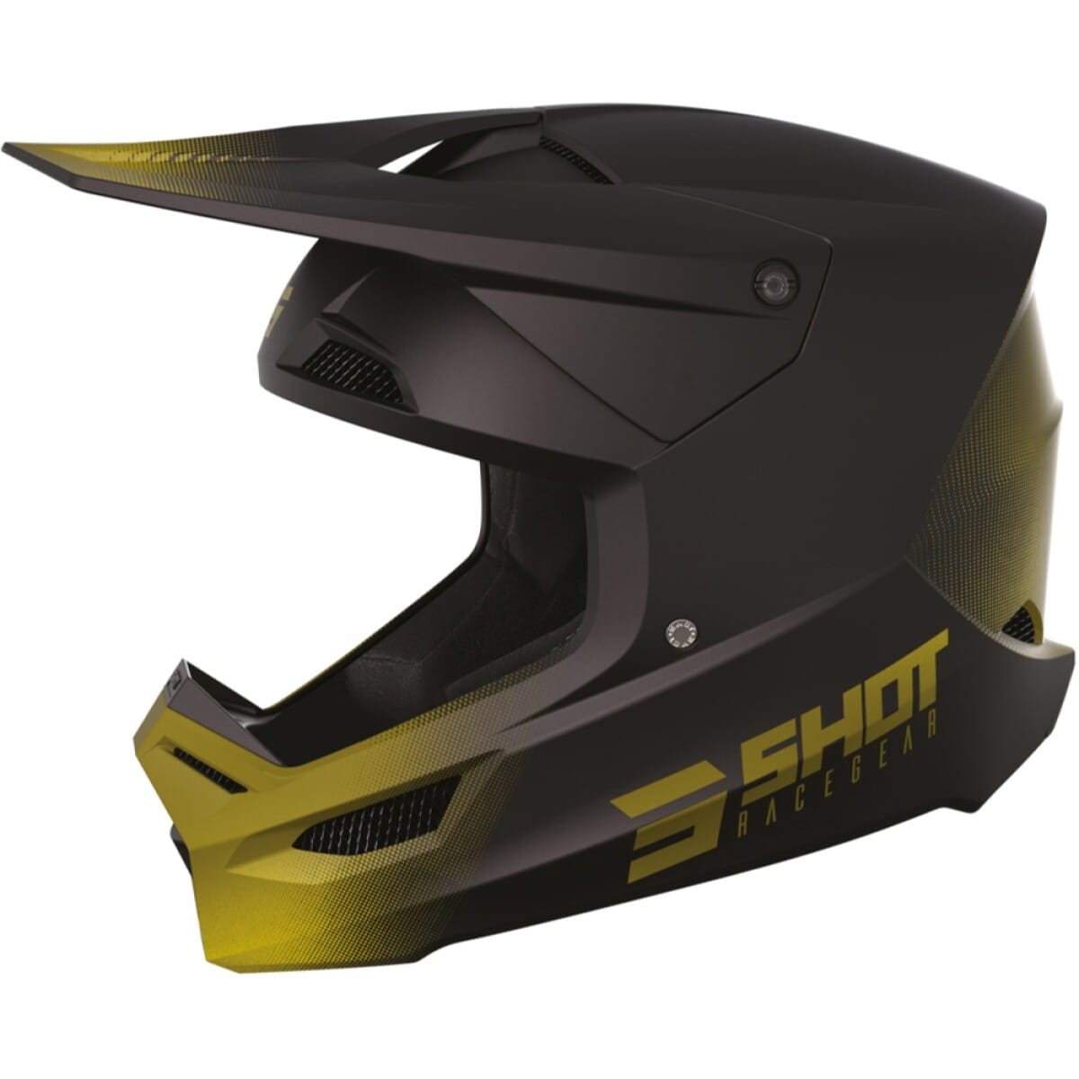 CASQUE CROSS SHOT RACE RAW NOIR OR MAT / XS